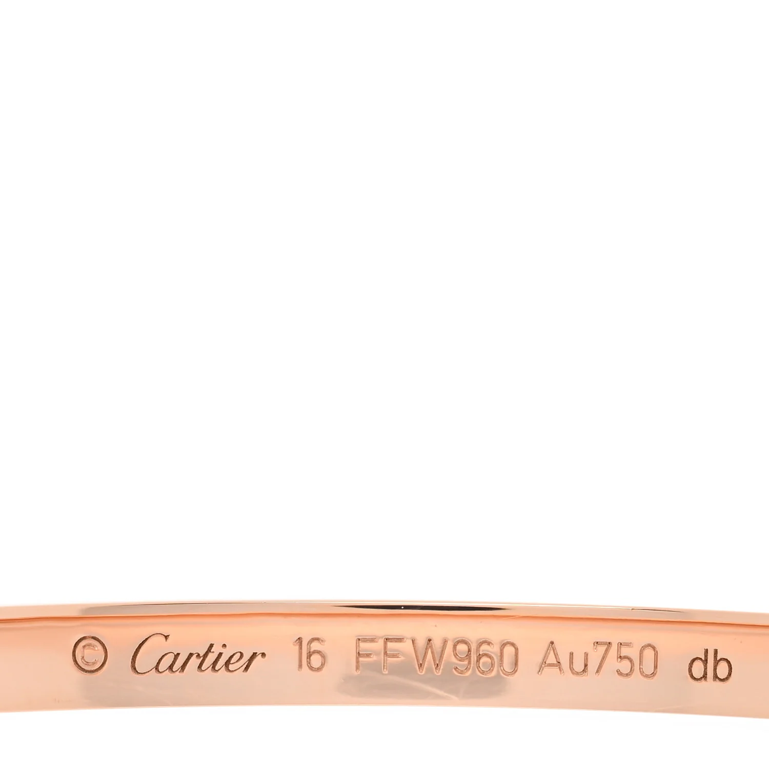 18K Pink Gold Small LOVE Bracelet 16 - Image 3