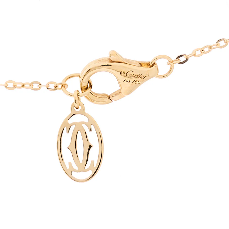 18K Pink Yellow White Gold Diamond Trinity Pendant Necklace - Image 4