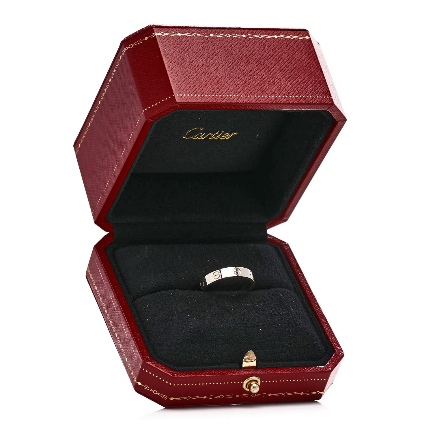 18K White Gold 3.5mm LOVE Wedding Band Ring 57 8 - Image 6