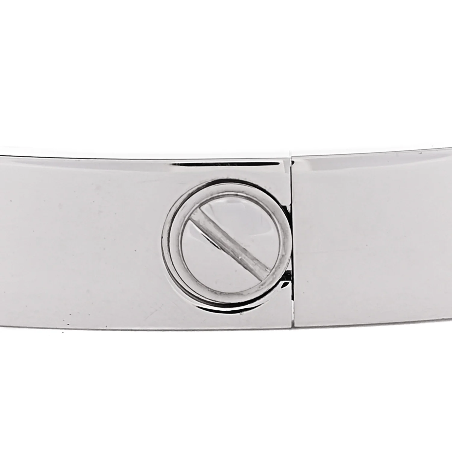 18K White Gold 4 Diamond Love Bracelet 17 - Image 3