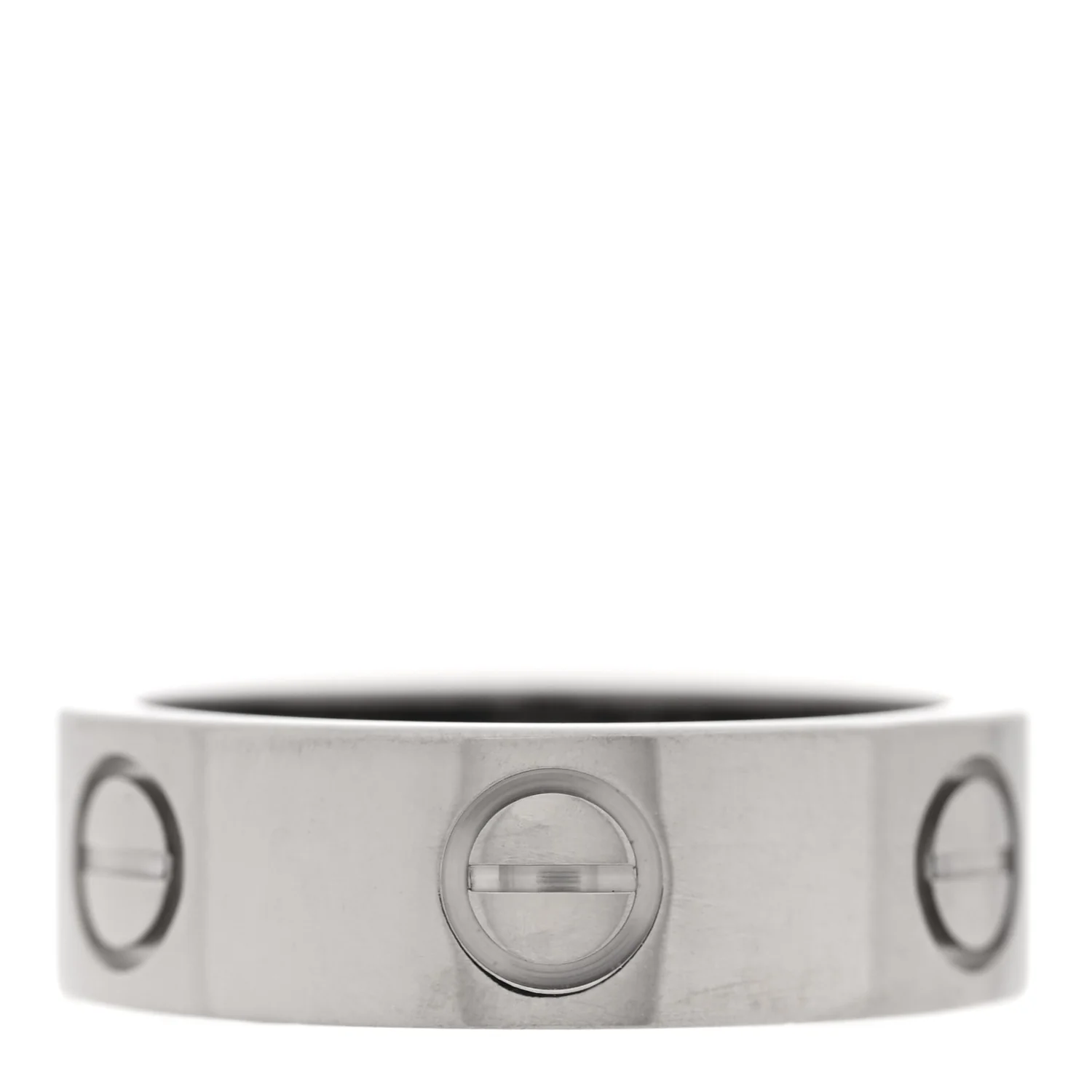 18K White Gold 5.5mm LOVE Ring 48 4.5 - Image 3