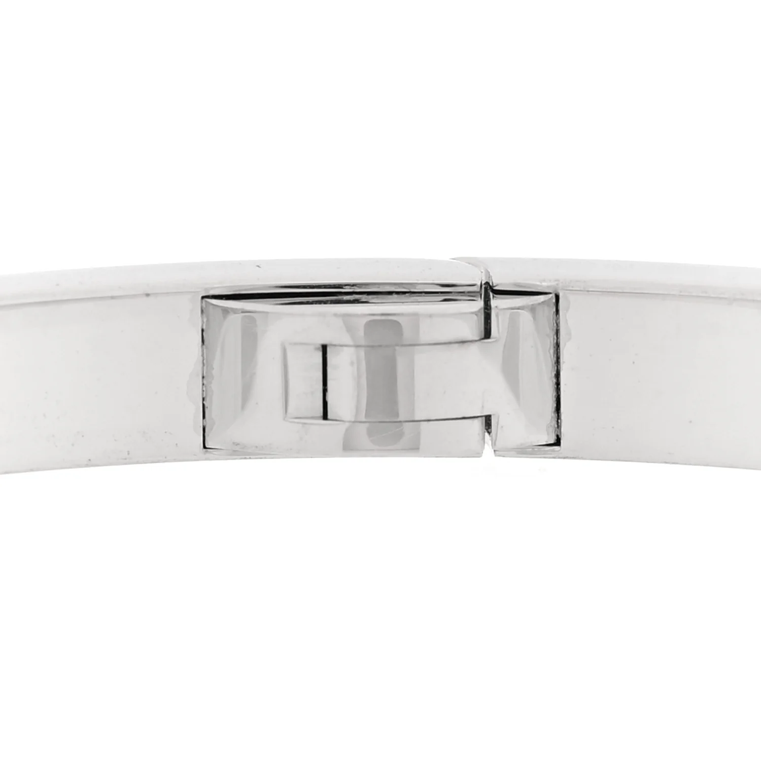 18K White Gold 6 Diamond Small LOVE Bracelet 16 - Image 4