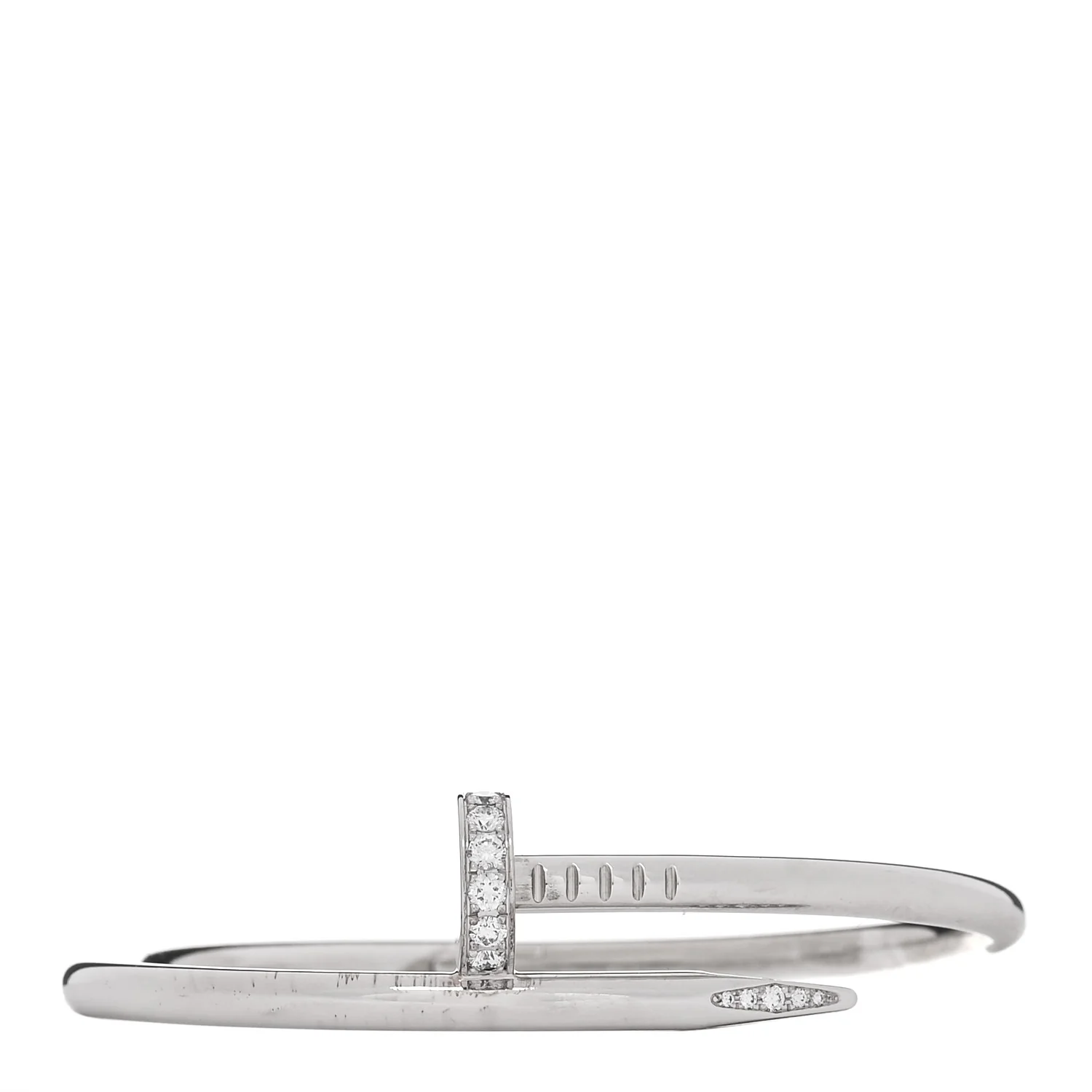 18K White Gold Diamond Juste Un Clou Bracelet 15