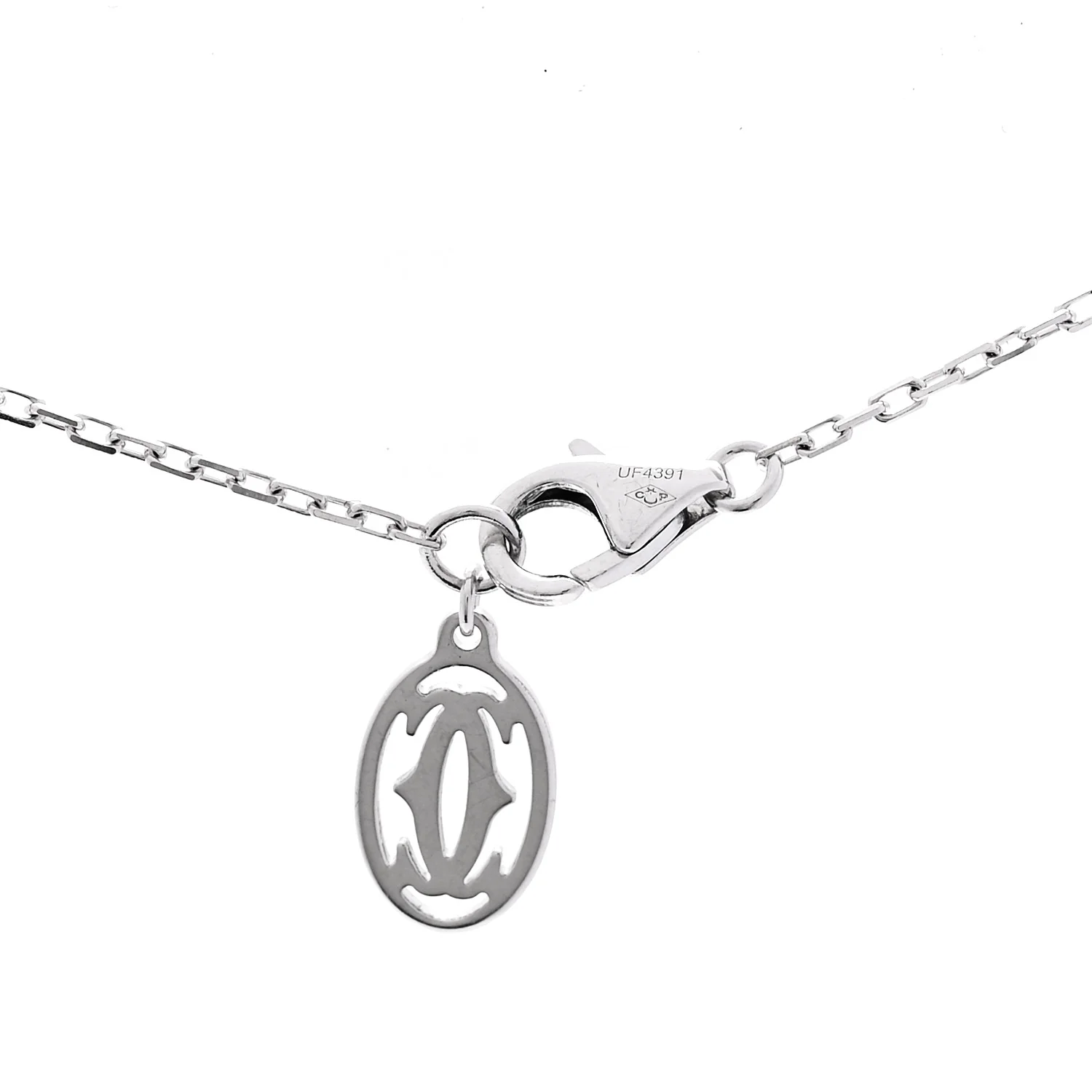 18K White Gold Diamond LM D'Amour Pendant Necklace - Image 5