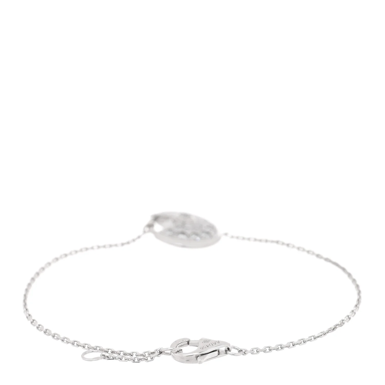 18K White Gold Diamond XS Amulette de Cartier Bracelet - Image 2