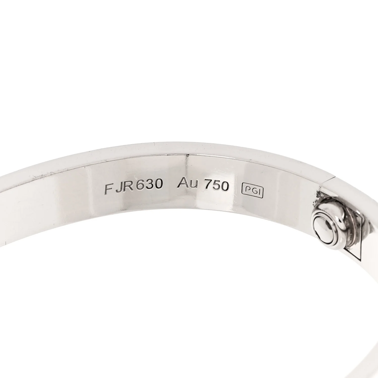 18K White Gold LOVE Bracelet 15 - Image 7