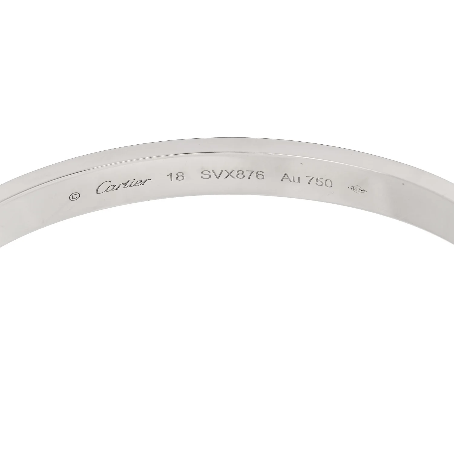 18K White Gold LOVE Bracelet 18 - Image 6