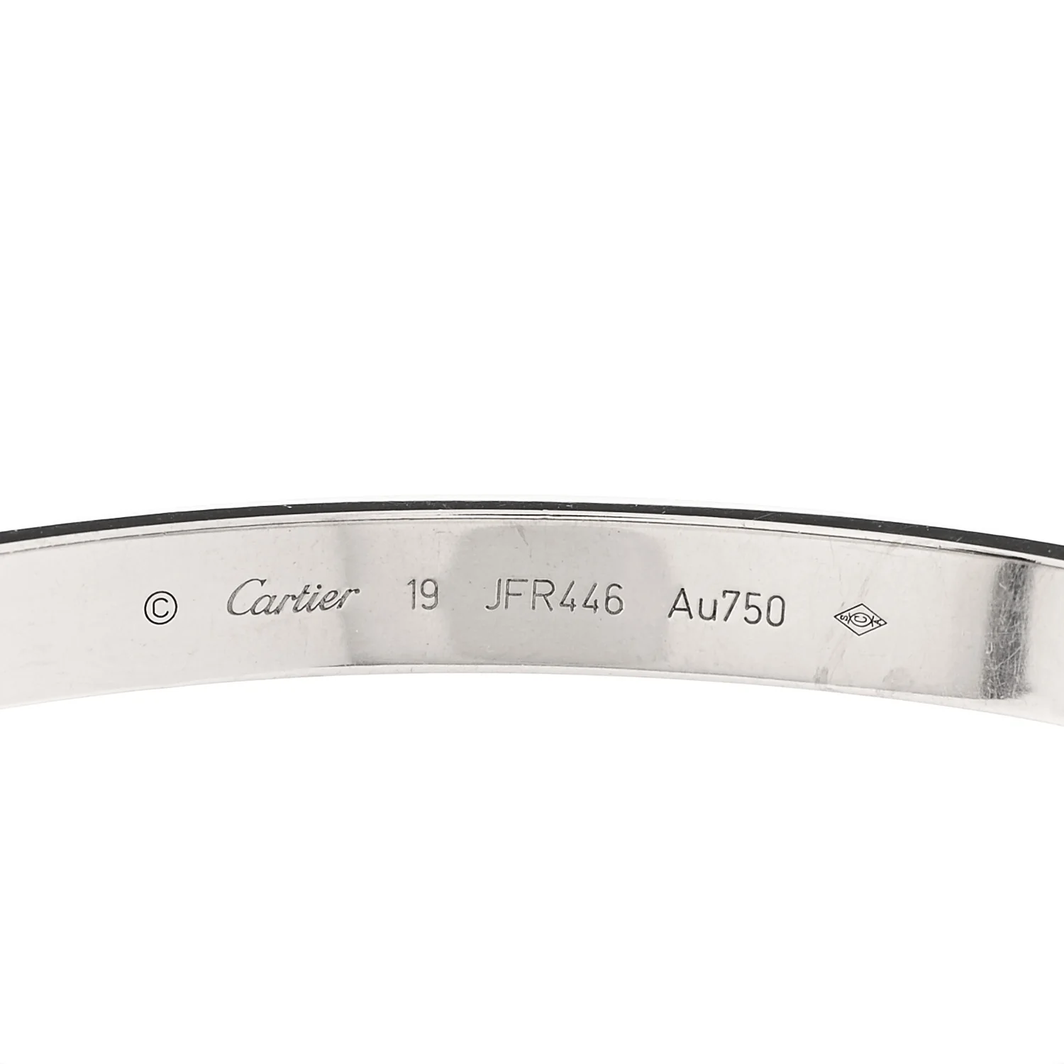 18K White Gold LOVE Bracelet 19 - Image 6