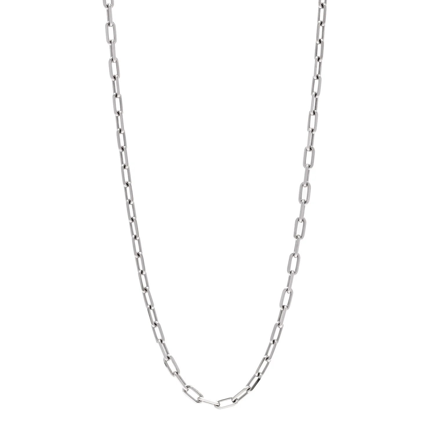 18K White Gold Santos De Cartier Link Necklace