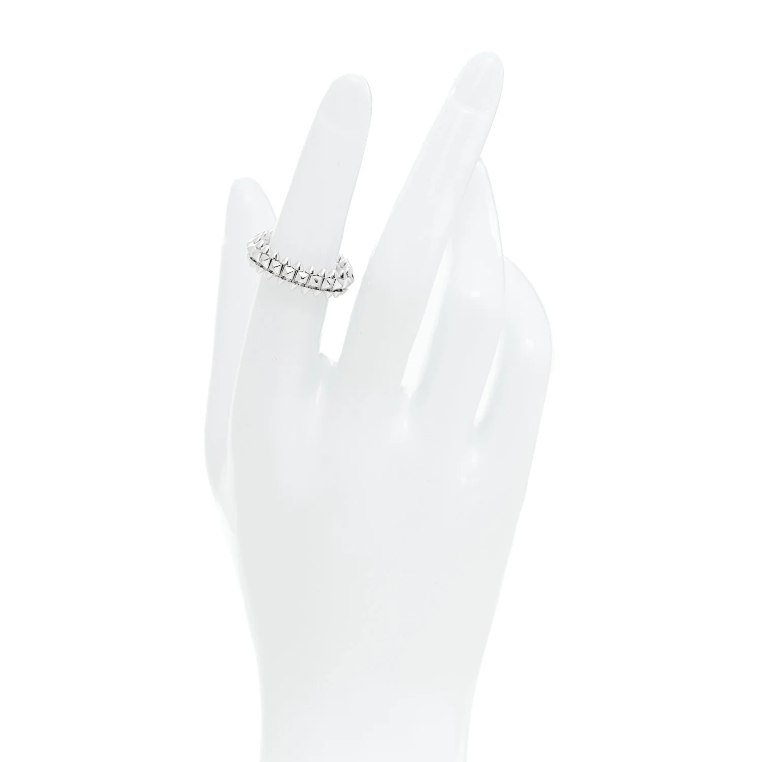 18K White Gold SM Clash De Cartier Ring 51 5.75 - Image 2