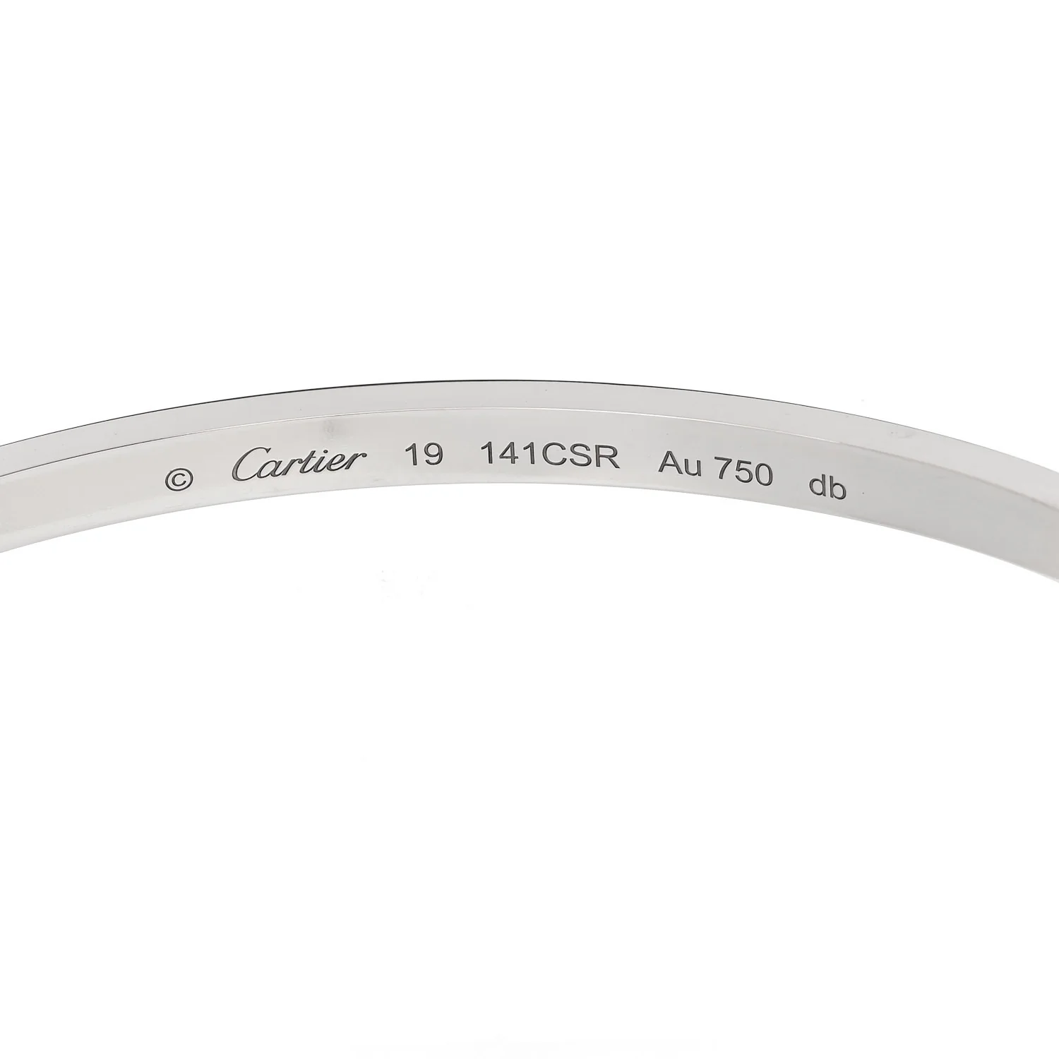 18K White Gold Small LOVE Bracelet 19 - Image 6