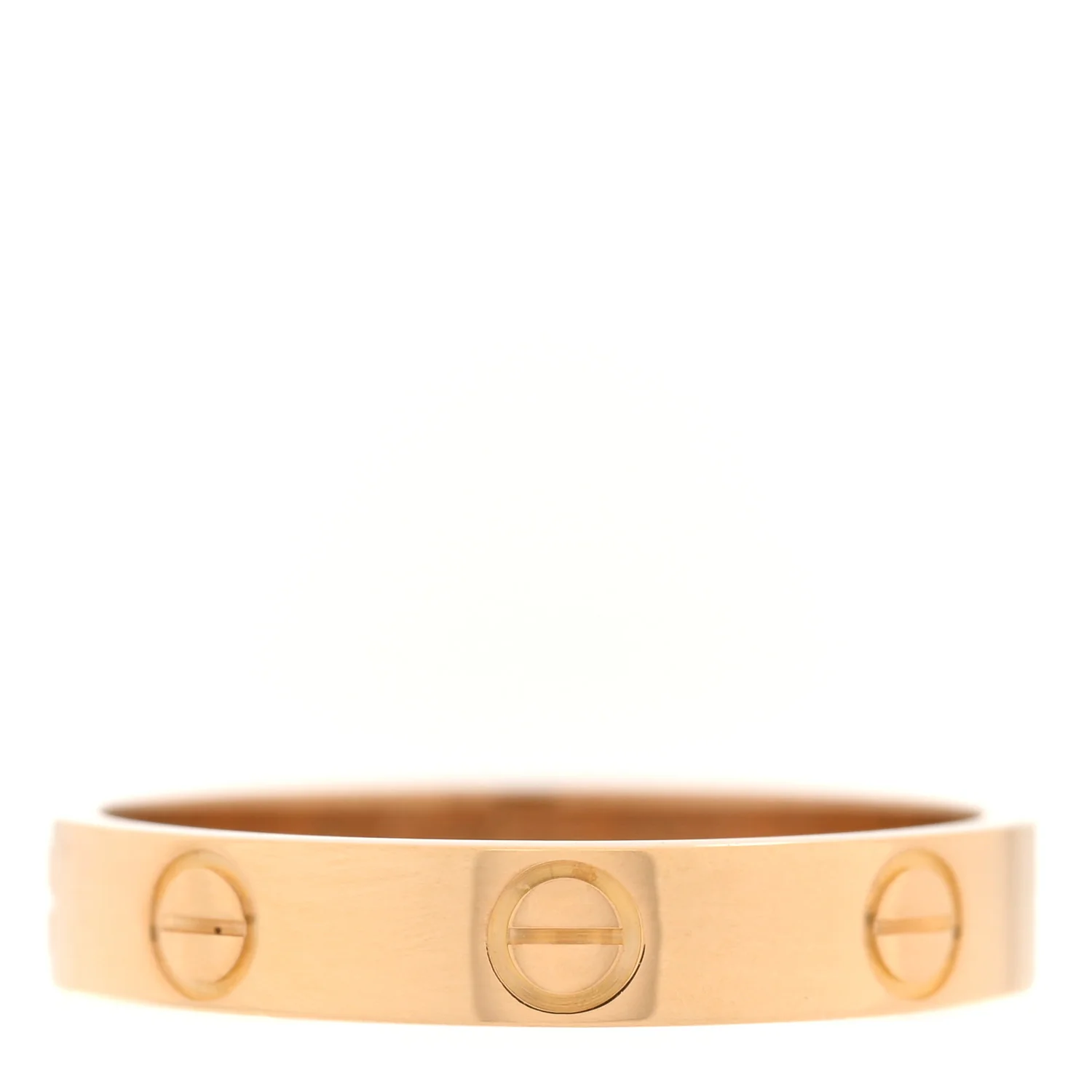 18K Yellow Gold 3.5mm LOVE Wedding Band Ring 55 7.25