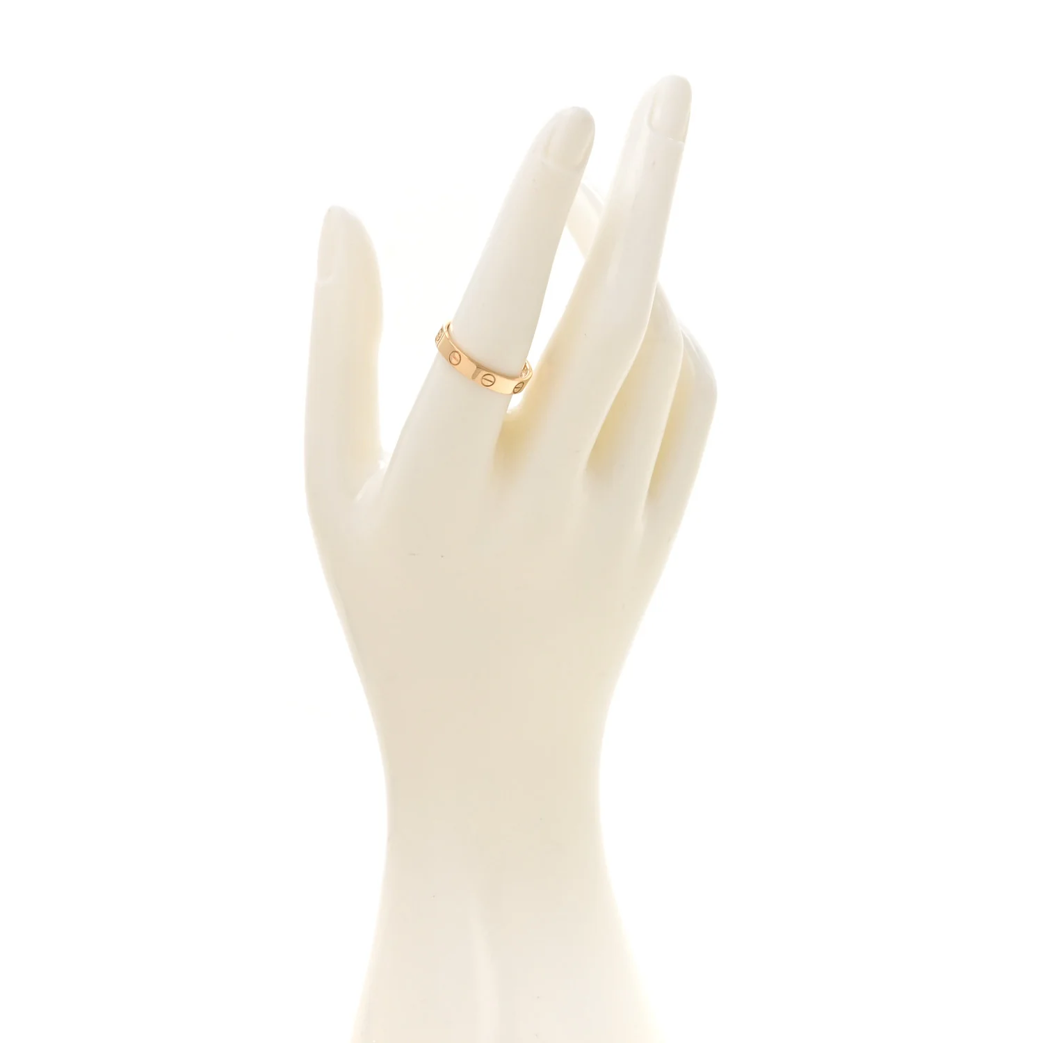 18K Yellow Gold 3.5mm LOVE Wedding Band Ring 57 8 - Image 2