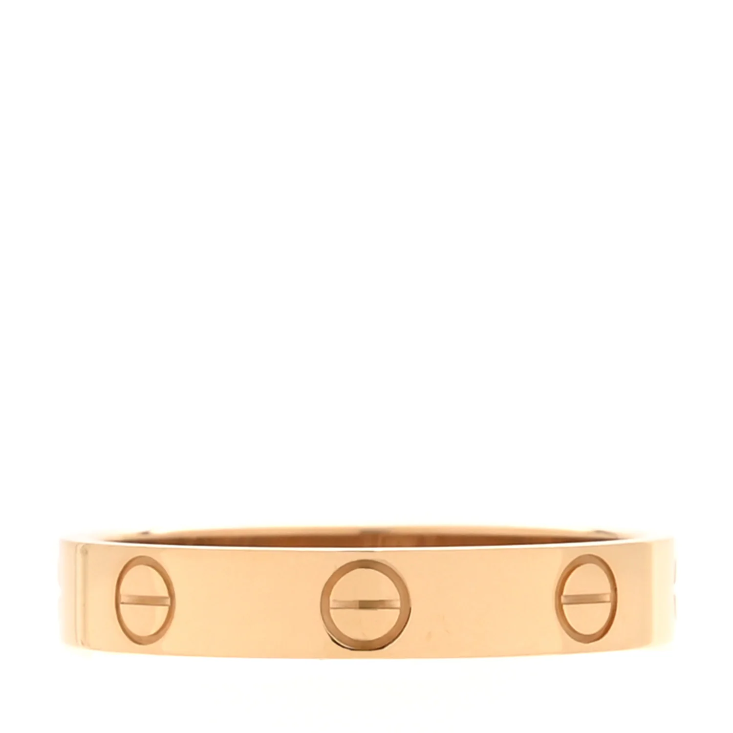 18K Yellow Gold 3.5mm LOVE Wedding Band Ring 57 8 - Image 3