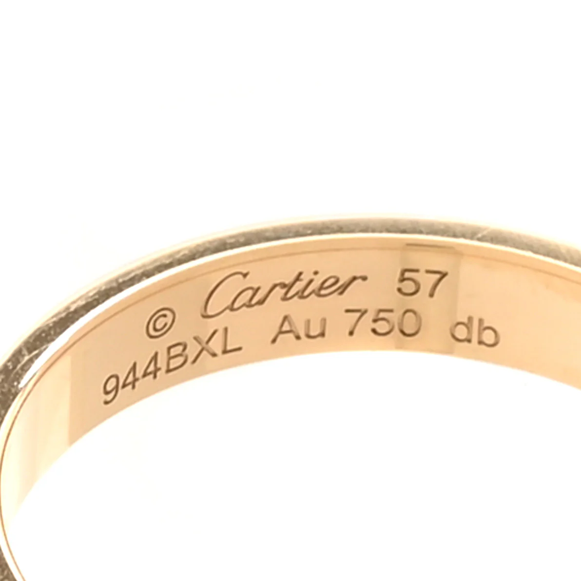 18K Yellow Gold 3.5mm LOVE Wedding Band Ring 57 8 - Image 4