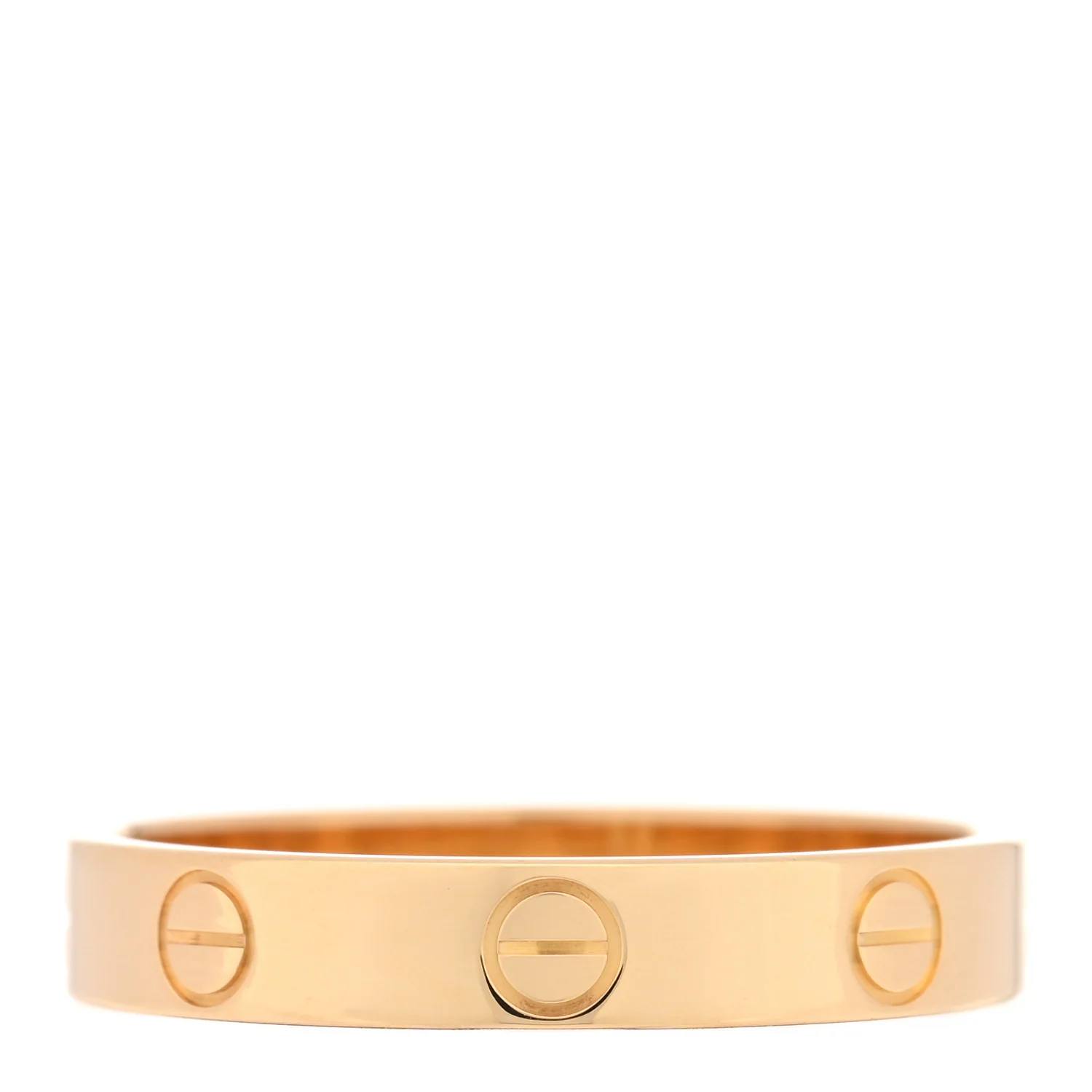 18K Yellow Gold 3.5mm LOVE Wedding Band Ring 58 8.5 - Image 3