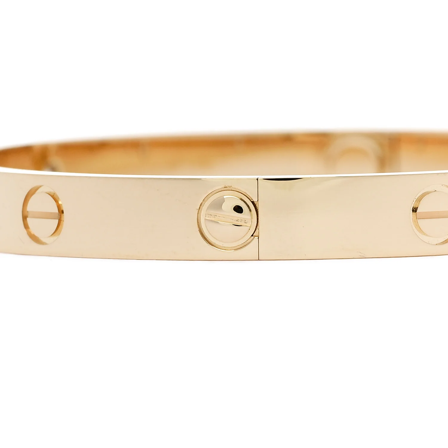18K Yellow Gold 4 Diamond LOVE Bracelet 18 - Image 5