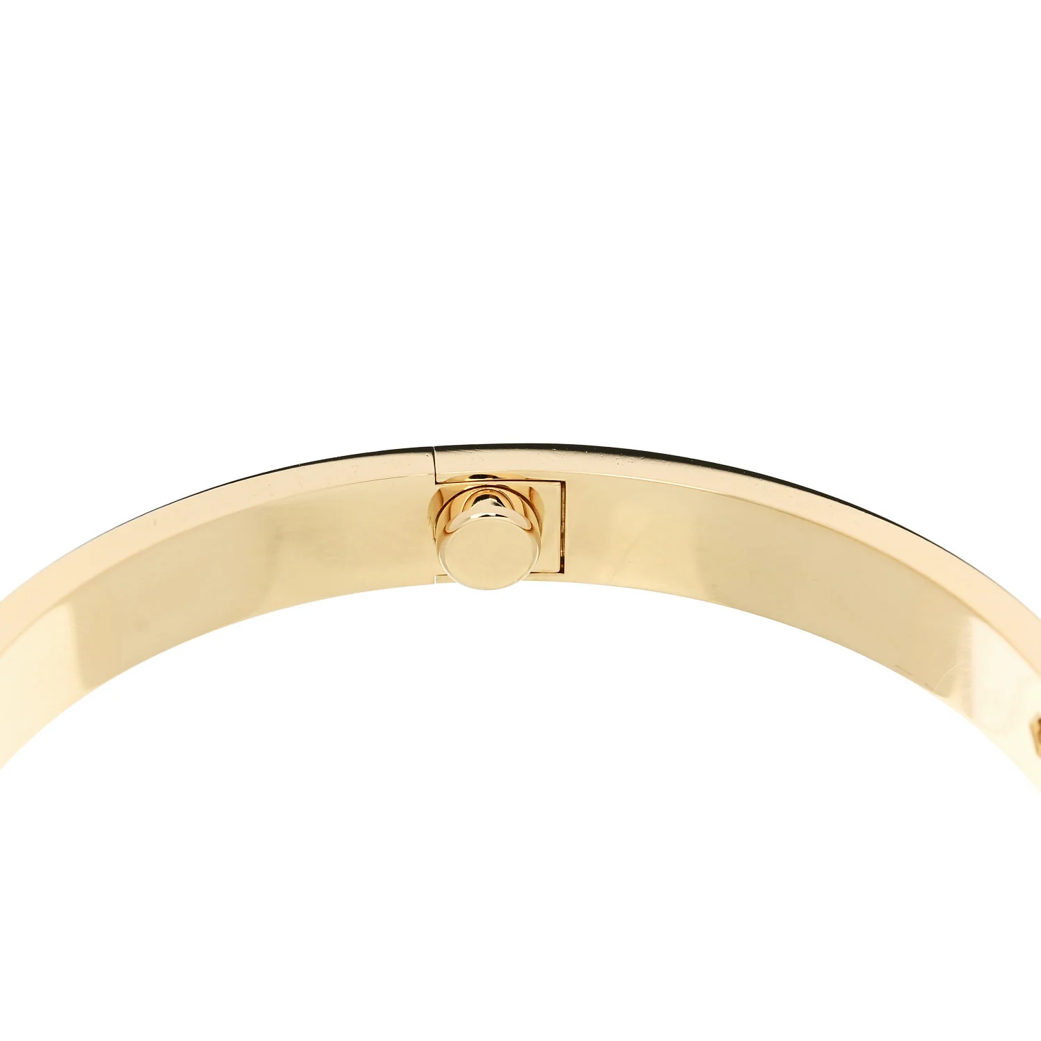 18K Yellow Gold 4 Diamond LOVE Bracelet 18 - Image 8