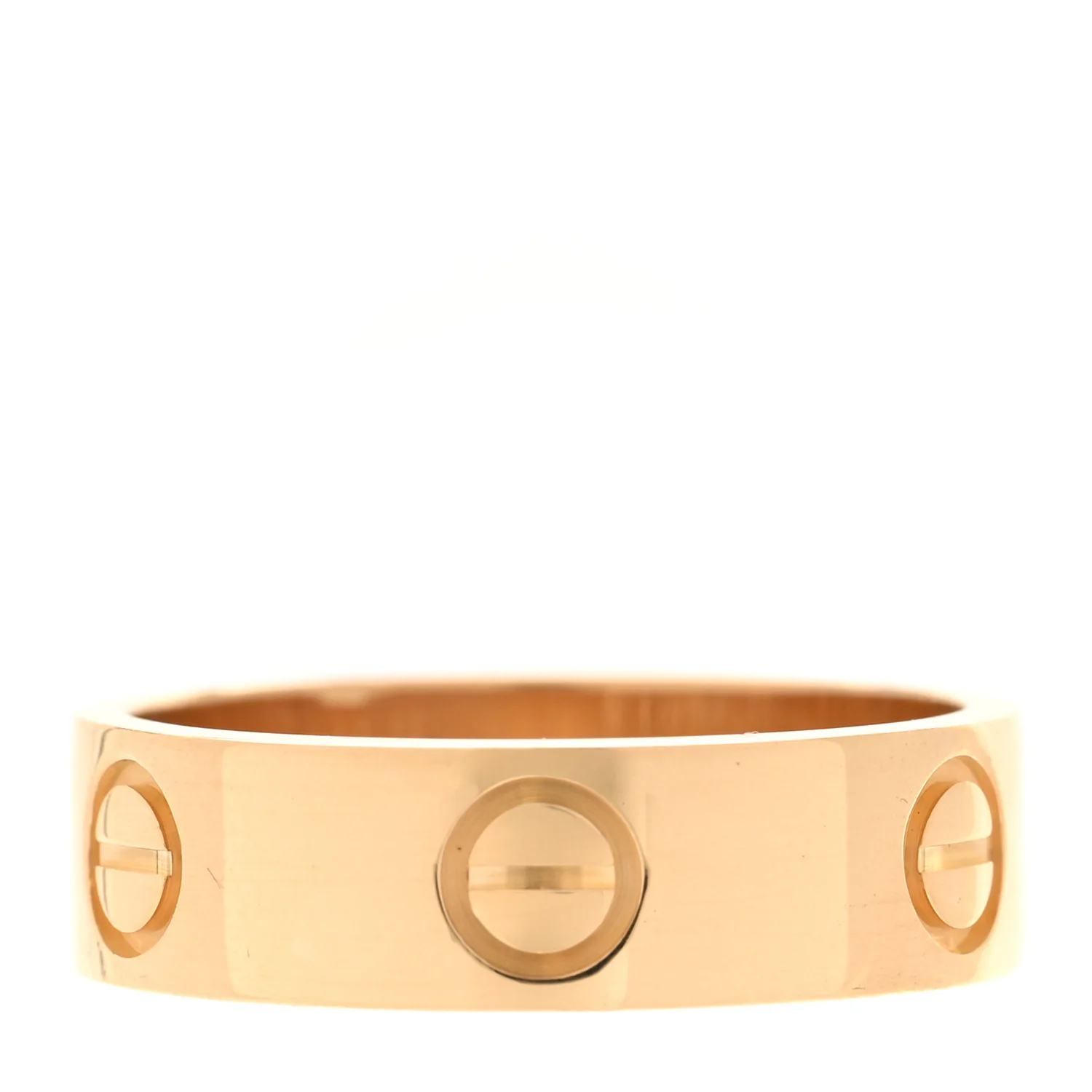 18K Yellow Gold 5.5mm LOVE Ring 53 6.5 - Image 3