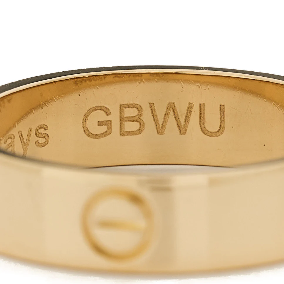 18K Yellow Gold 5.5mm LOVE Ring 61 9.5 - Image 6