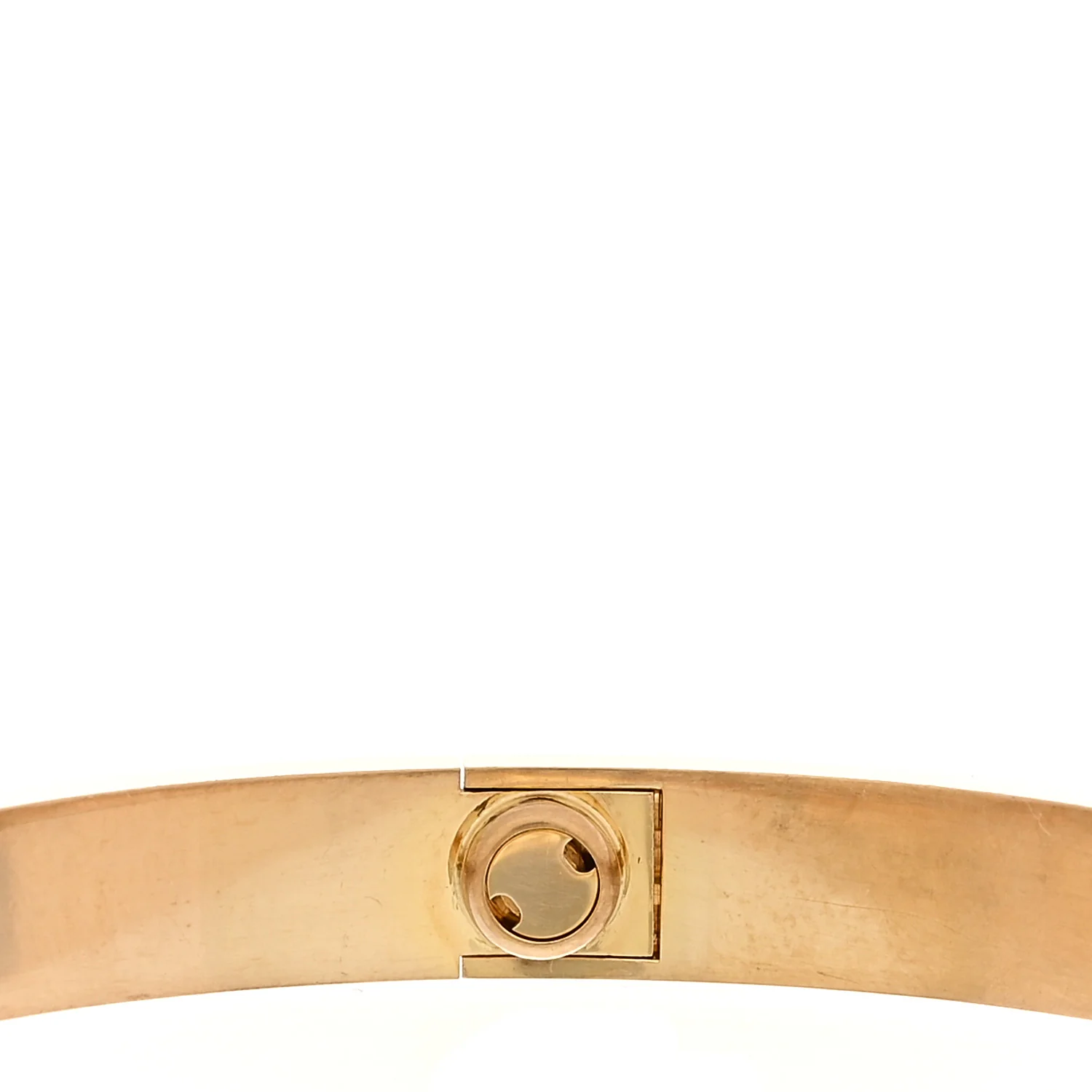 18K Yellow Gold Brushed Finish LOVE Bracelet 17 - Image 5