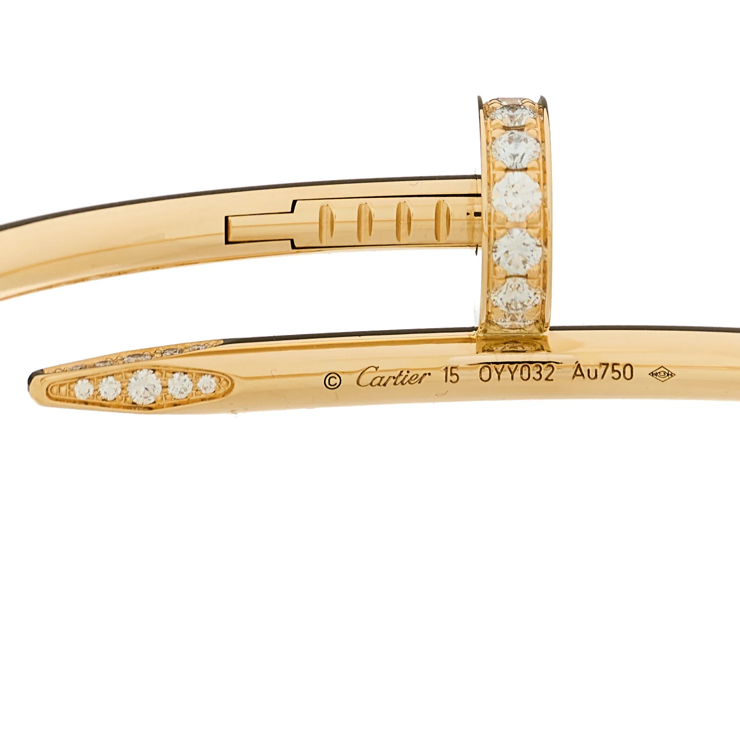 18K Yellow Gold Diamond Juste Un Clou Bracelet 15 - Image 4