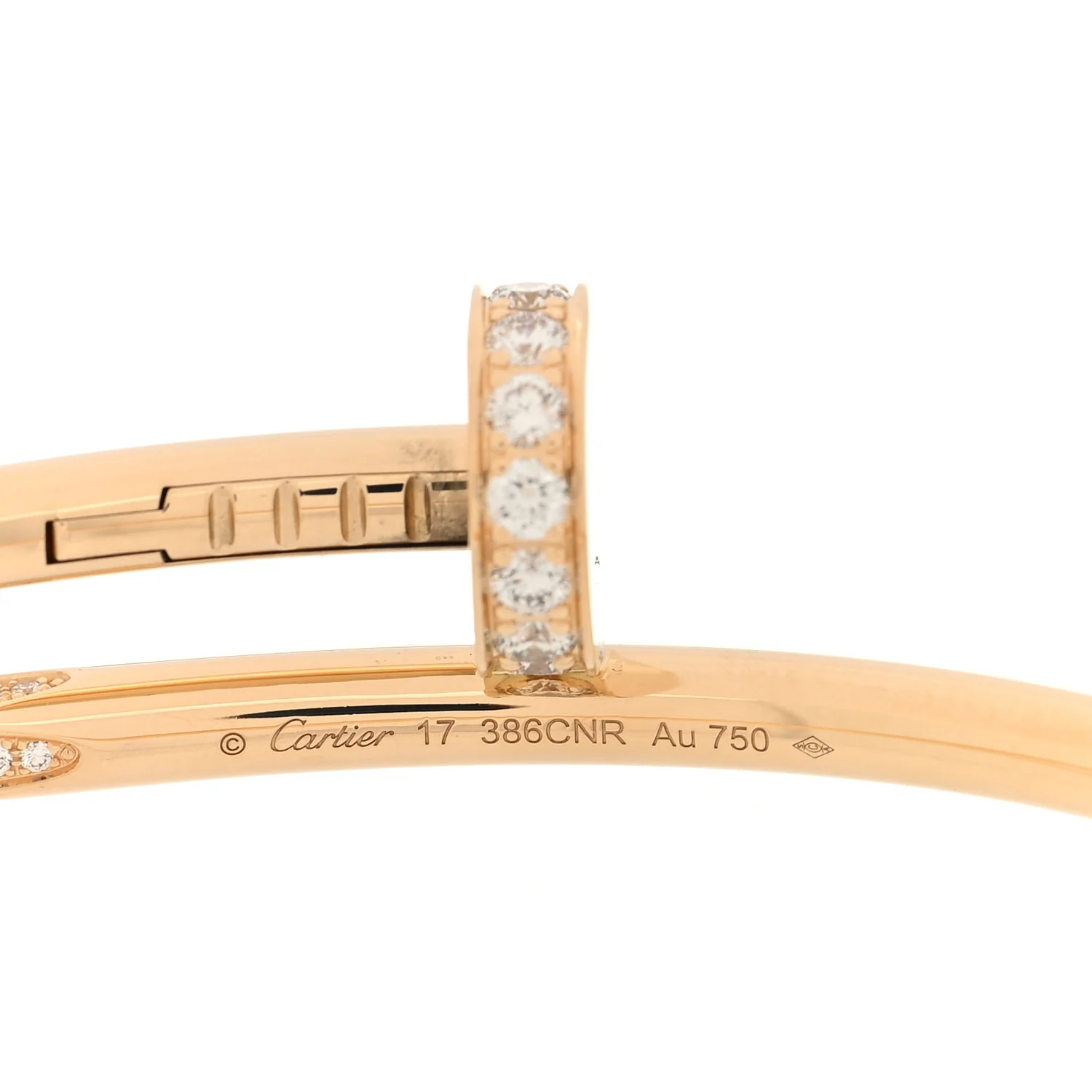 18K Yellow Gold Diamond Juste Un Clou Bracelet 17 - Image 3