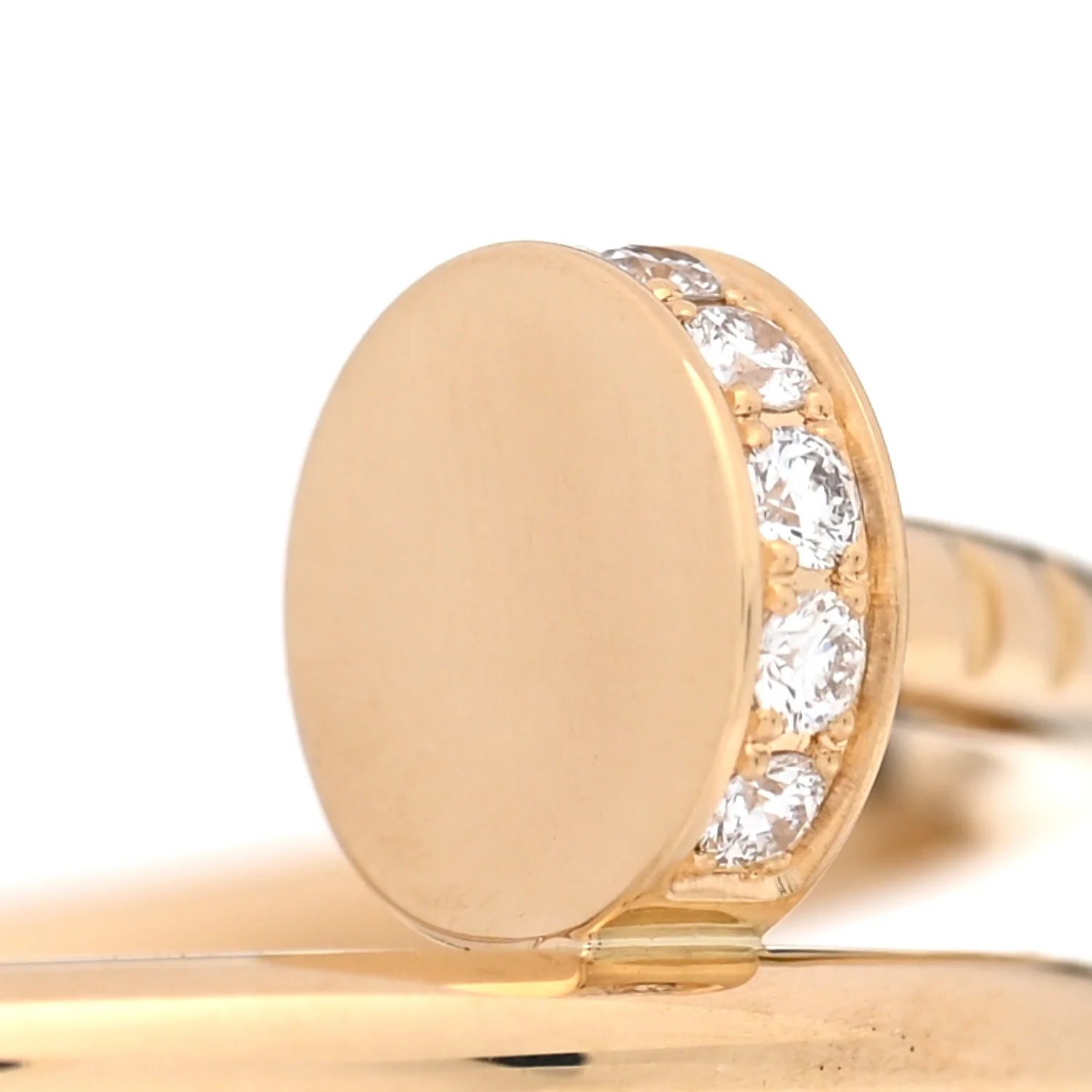 18K Yellow Gold Diamond Juste Un Clou Wrap Ring 60 9 - Image 5