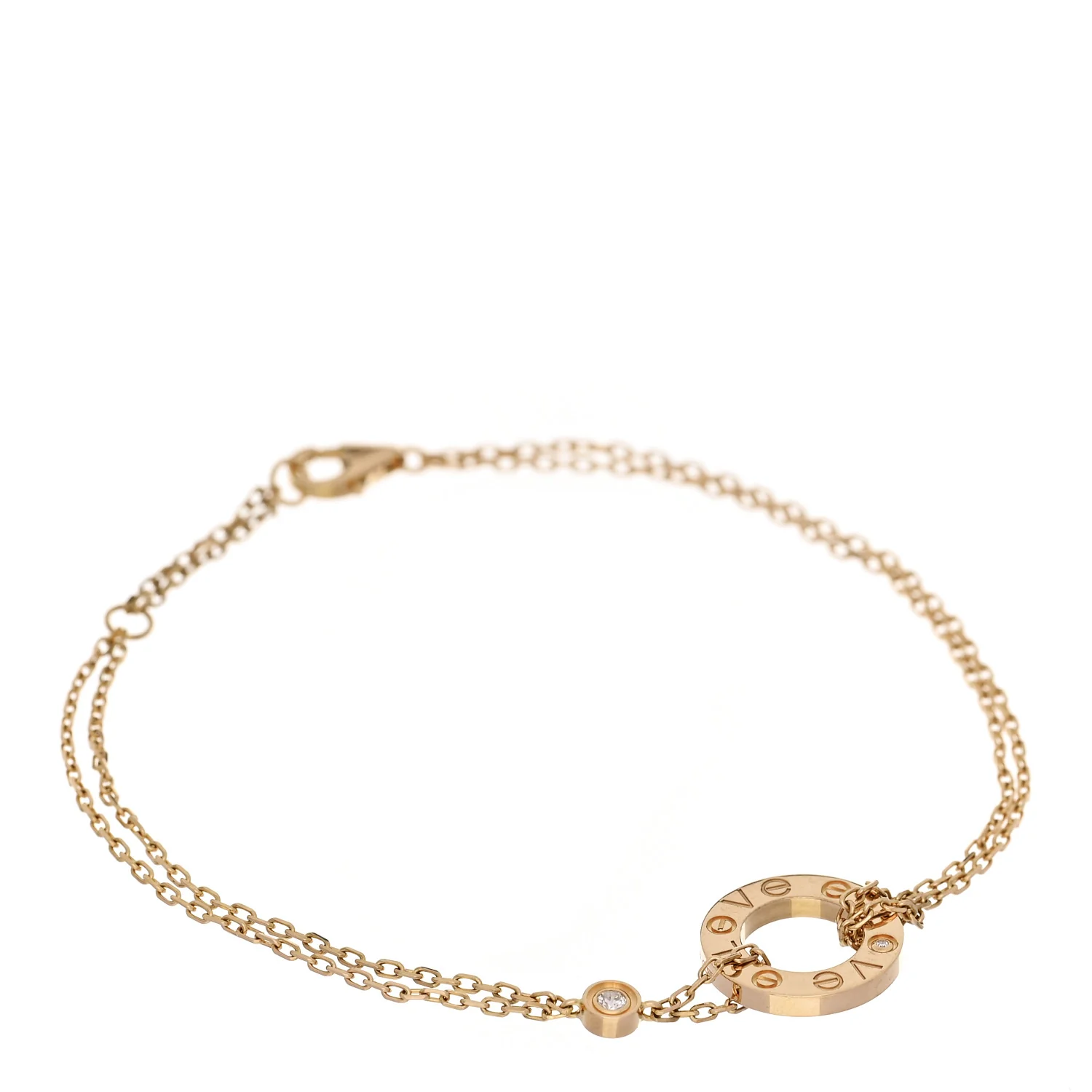 18K Yellow Gold Diamond Love Bracelet