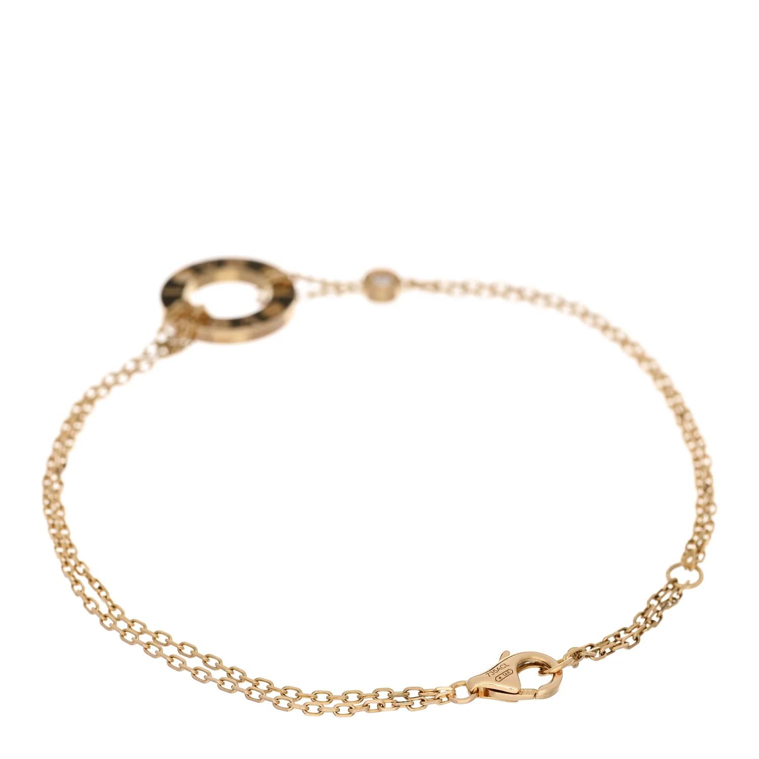 18K Yellow Gold Diamond Love Bracelet - Image 2