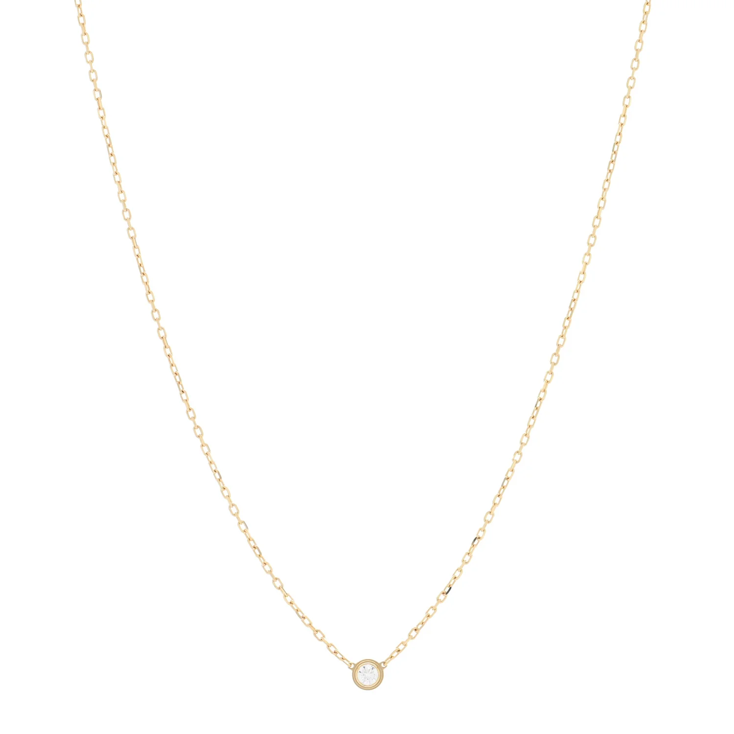 18K Yellow Gold Diamond SM D'Amour Pendant Necklace