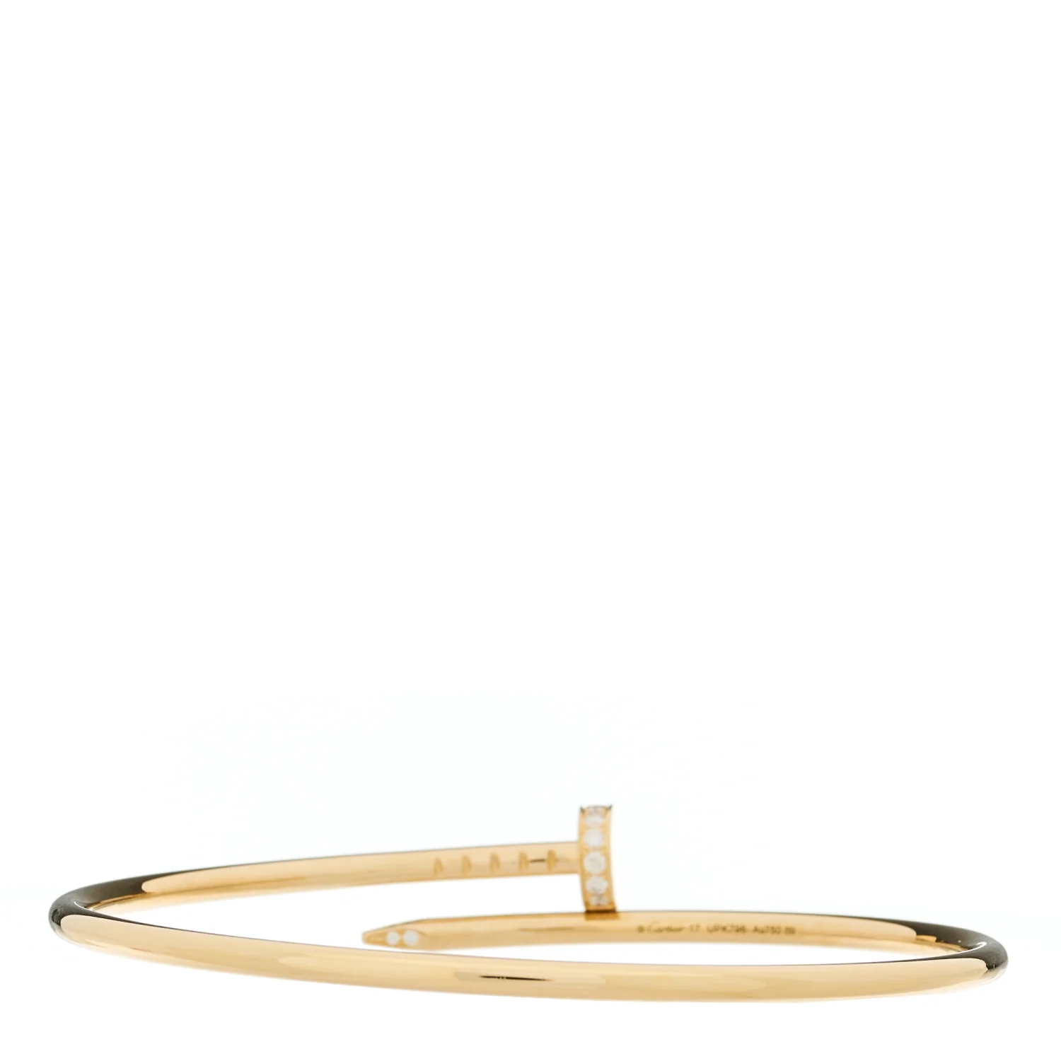 18K Yellow Gold Diamond Small Juste Un Clou Bracelet 17 - Image 2
