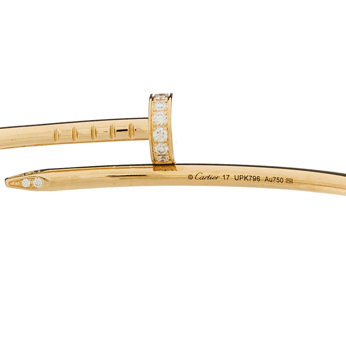 18K Yellow Gold Diamond Small Juste Un Clou Bracelet 17 - Image 3