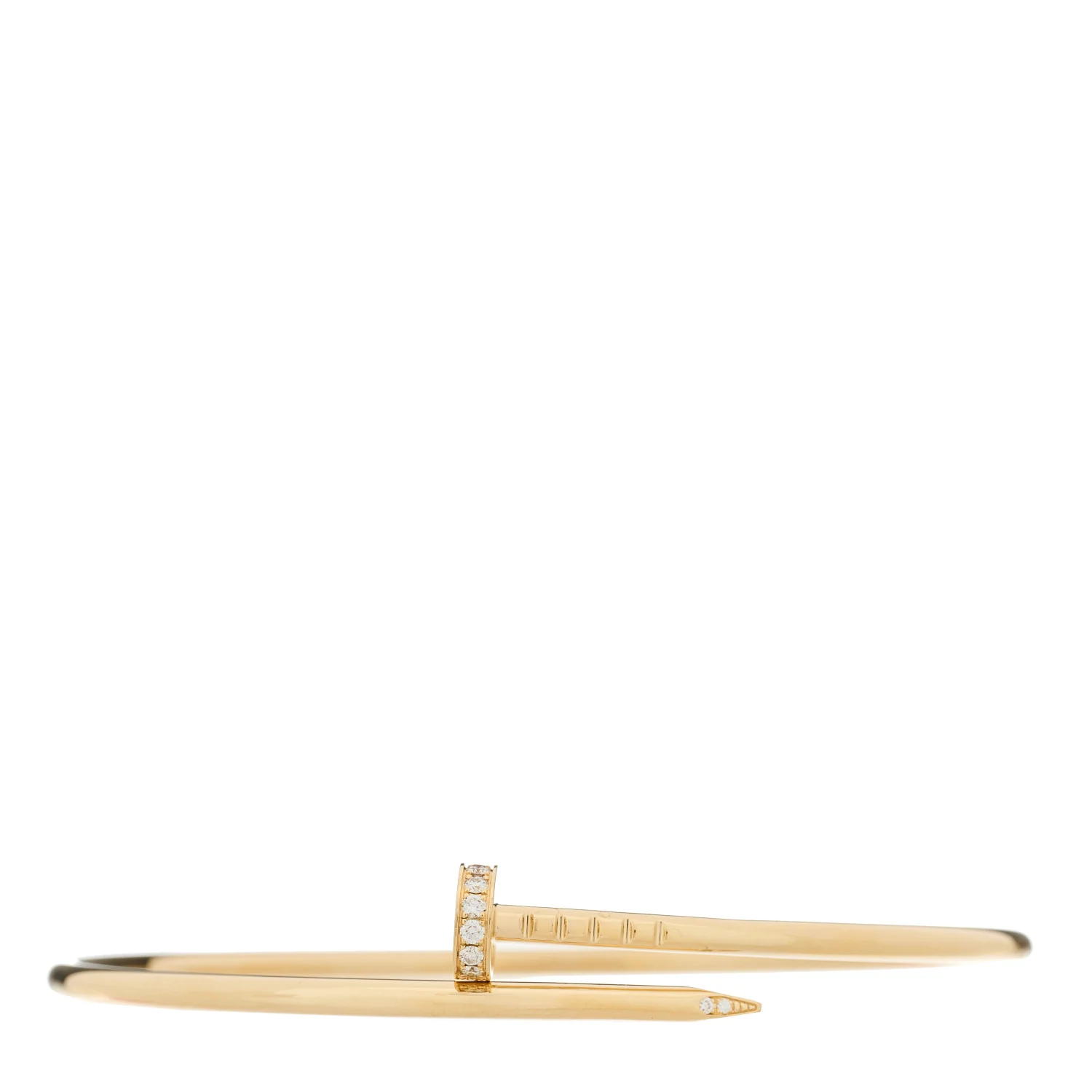 18K Yellow Gold Diamond Small Juste Un Clou Bracelet 18