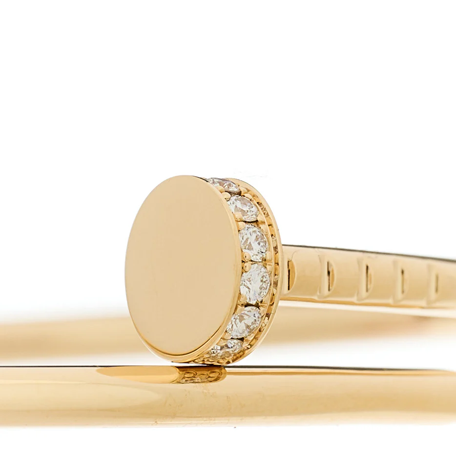 18K Yellow Gold Diamond Small Juste Un Clou Bracelet 18 - Image 2