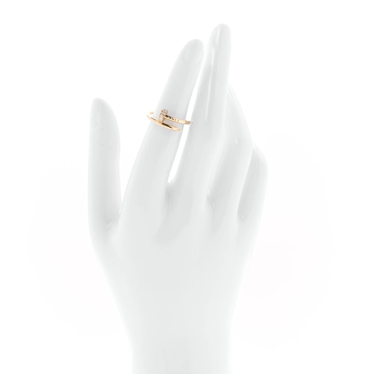 18K Yellow Gold Diamond Small Juste Un Clou Ring 50 5.25 - Image 2