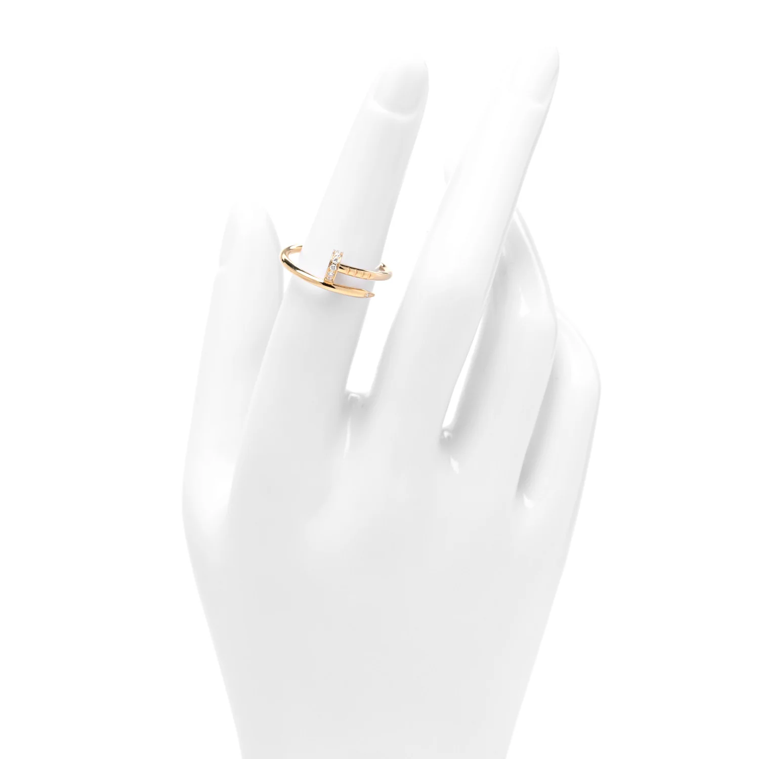 18K Yellow Gold Diamond Small Juste Un Clou Ring 52 6 - Image 2