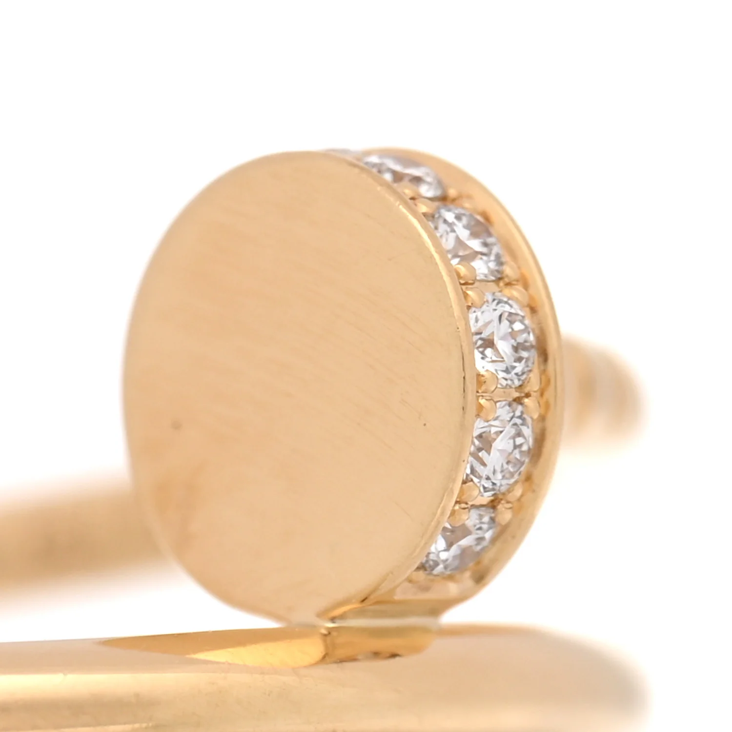 18K Yellow Gold Diamond Small Juste Un Clou Ring 52 6 - Image 5