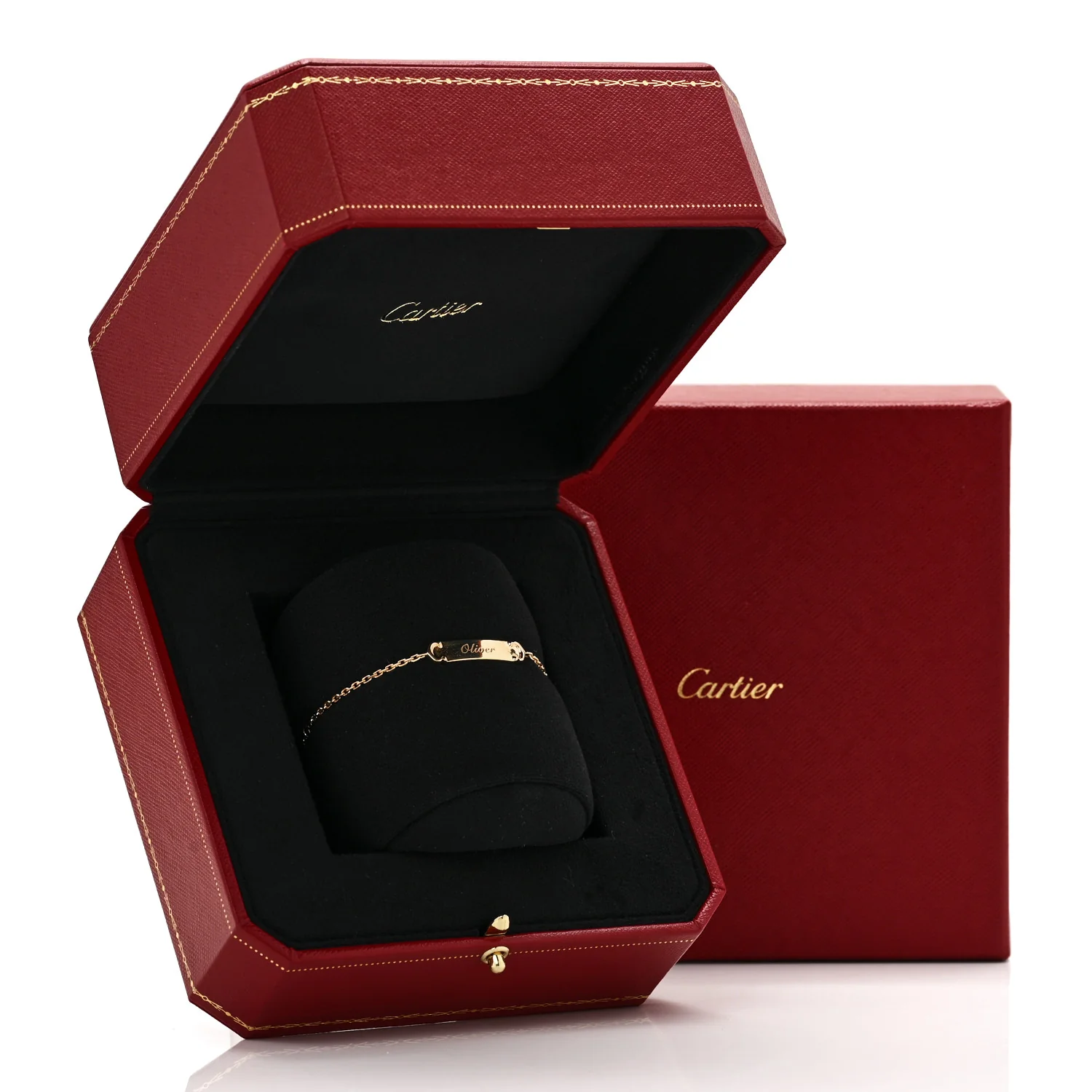 18K Yellow Gold ID Chain Bracelet - Image 6