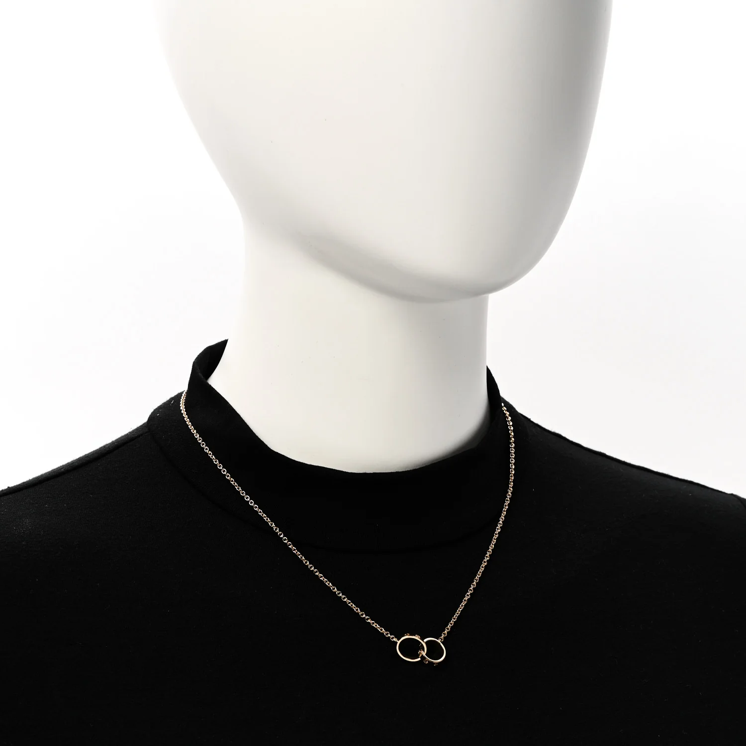 18K Yellow Gold Interlocking LOVE Necklace - Image 2
