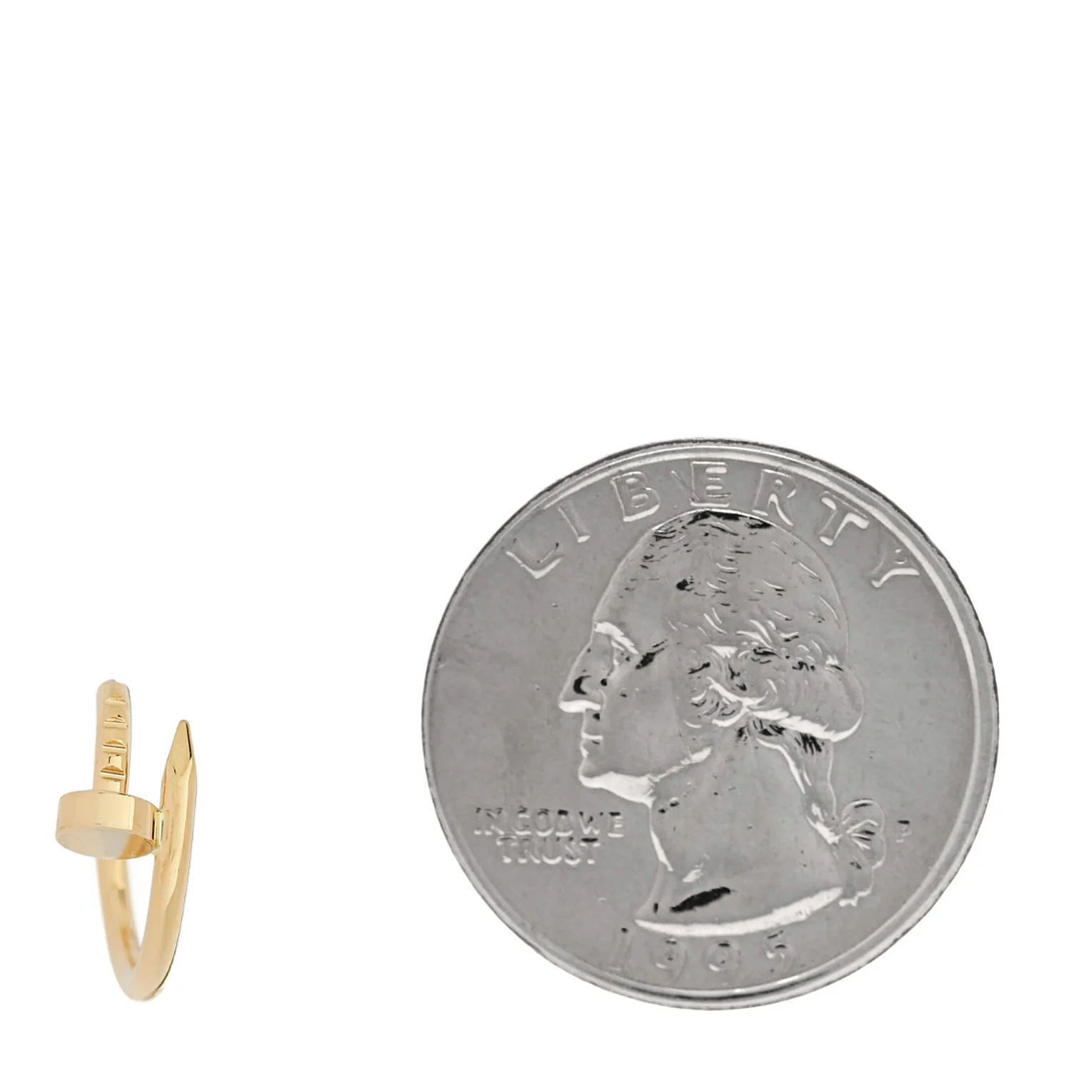 18K Yellow Gold Juste Un Clou Single Hoop Earring - Image 2