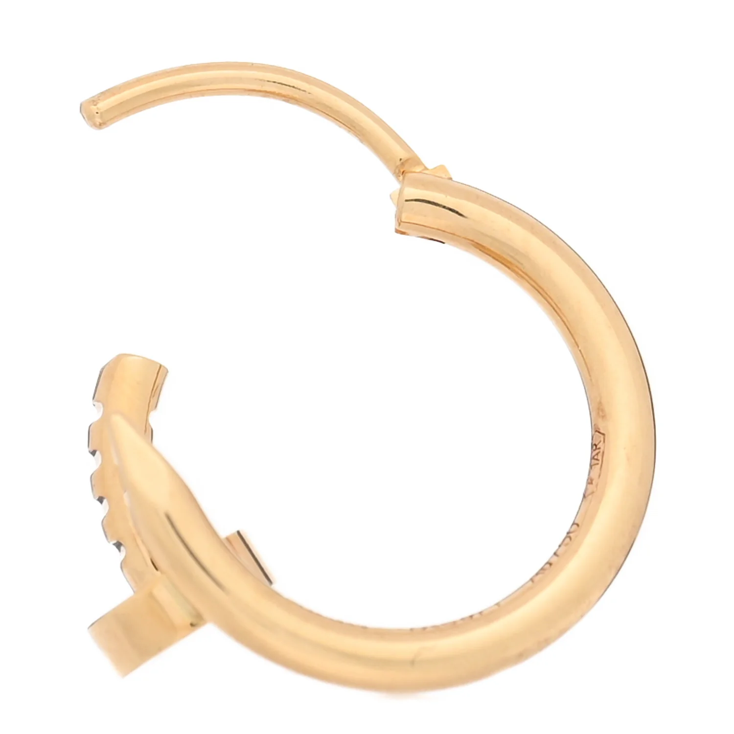 18K Yellow Gold Juste Un Clou Single Hoop Earring - Image 3