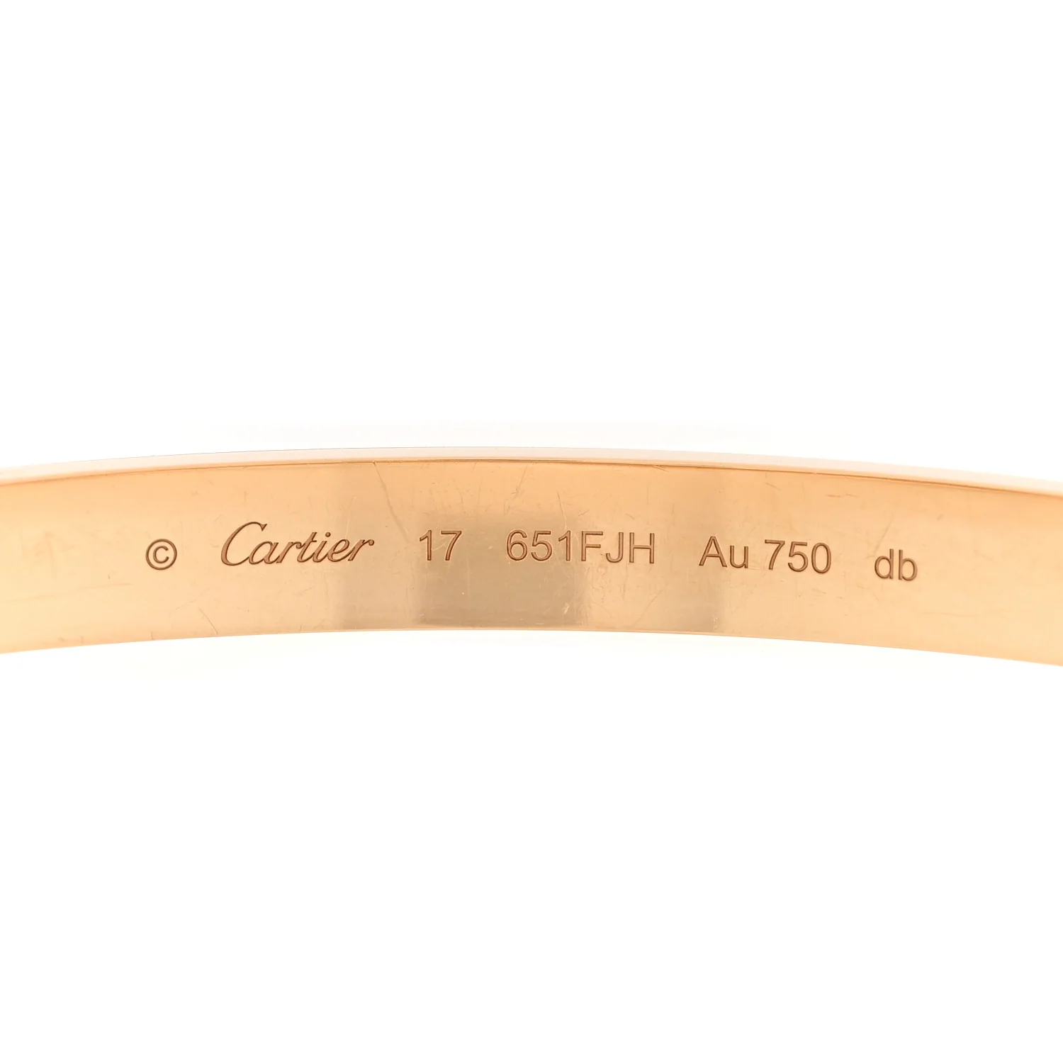18K Yellow Gold LOVE Bracelet 17 - Image 3