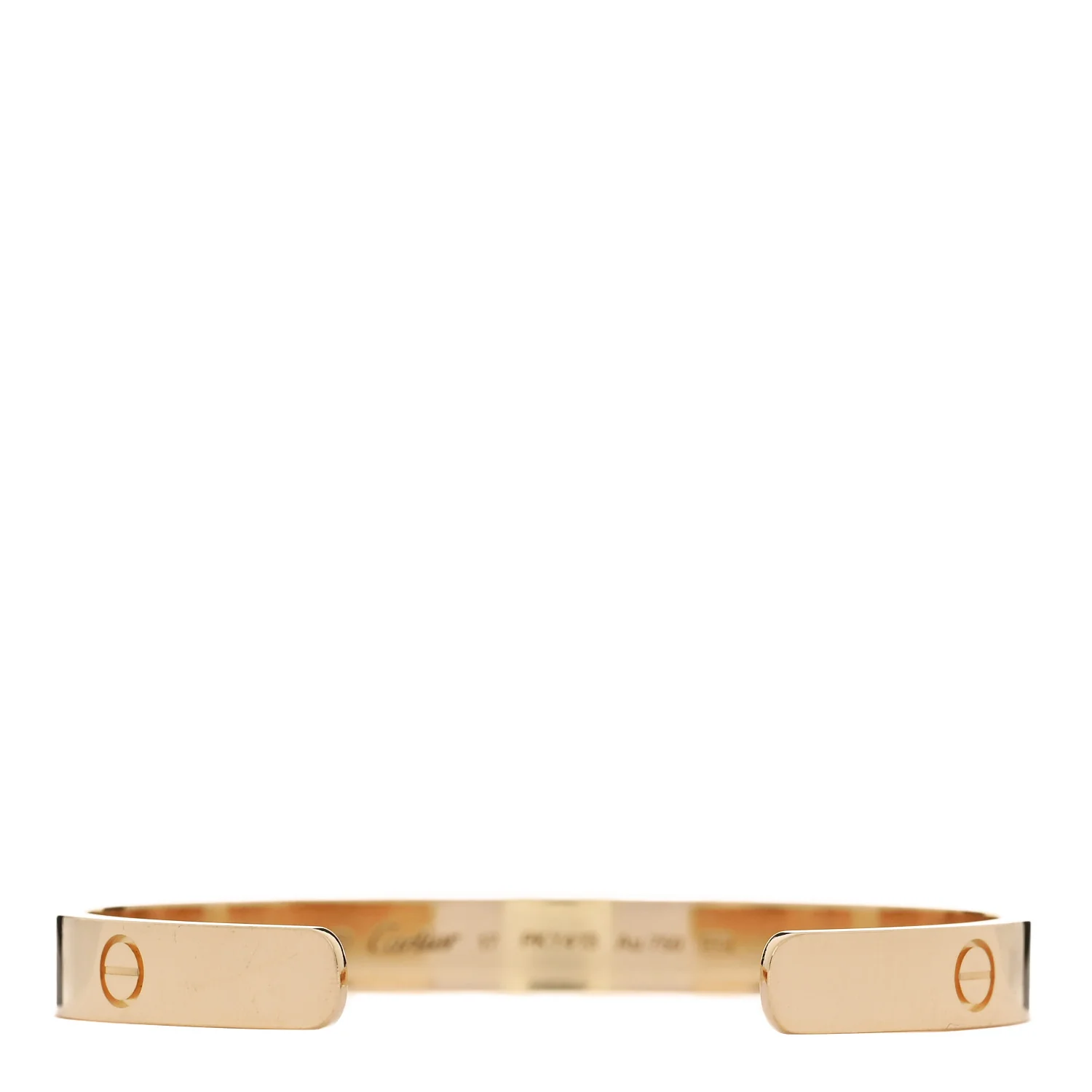 18K Yellow Gold LOVE Cuff Bracelet 17 - Image 2