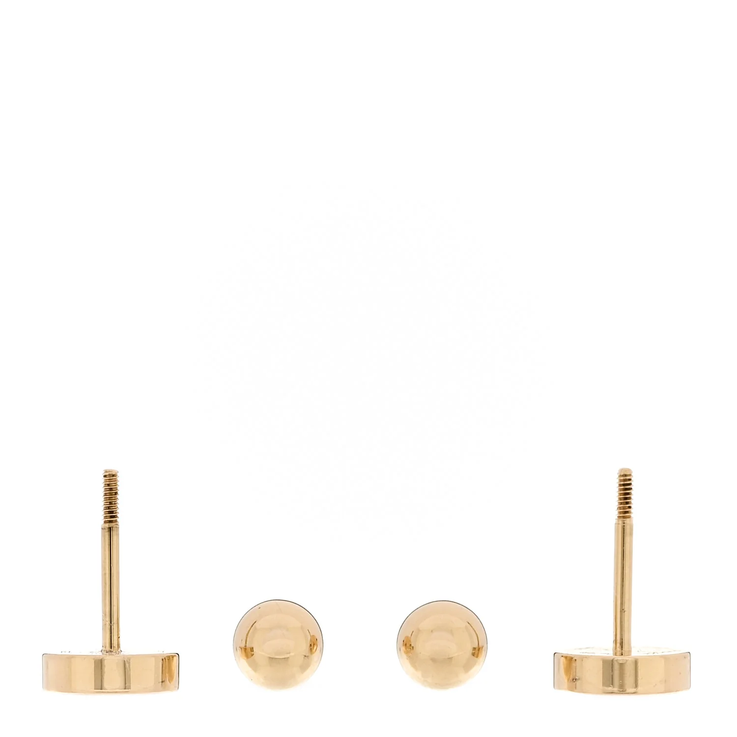 18K Yellow Gold LOVE Earrings - Image 3
