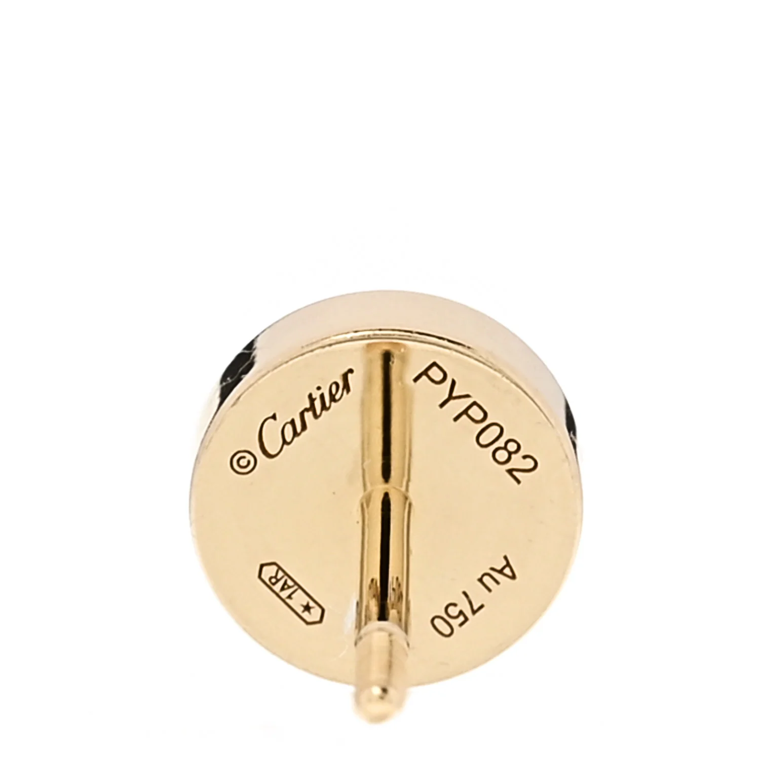 18K Yellow Gold LOVE Earrings - Image 4