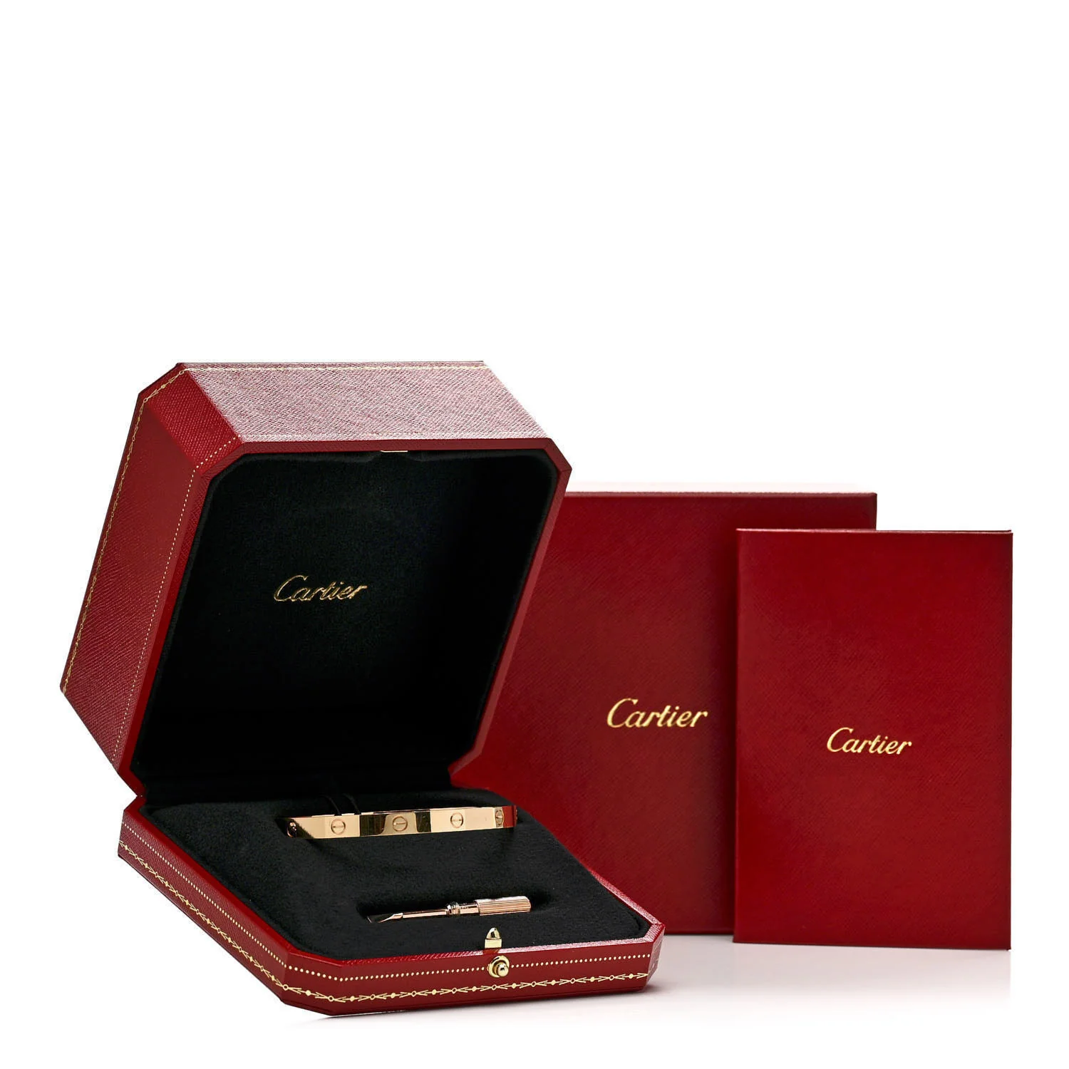 18K Yellow Gold LOVE Single Screw Bracelet 16 - Image 9