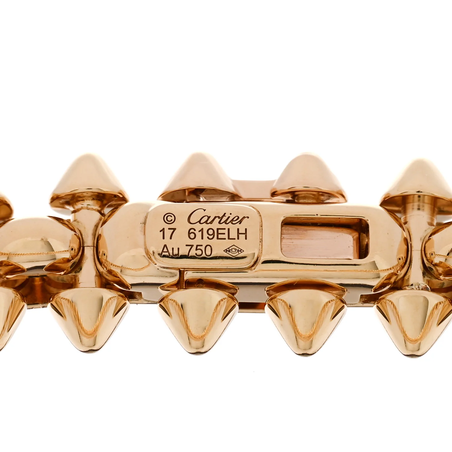 18K Yellow Gold Medium Clash De Cartier Flexible Bracelet 17 - Image 3