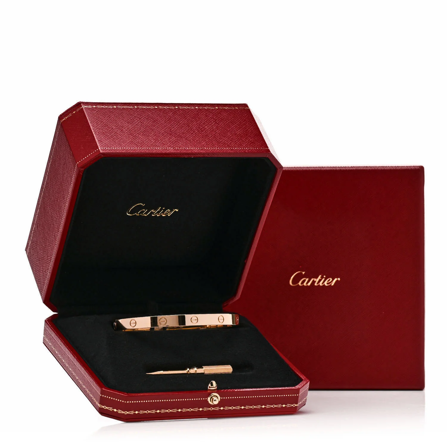 18K Yellow Gold Medium LOVE Bracelet 19 - Image 8
