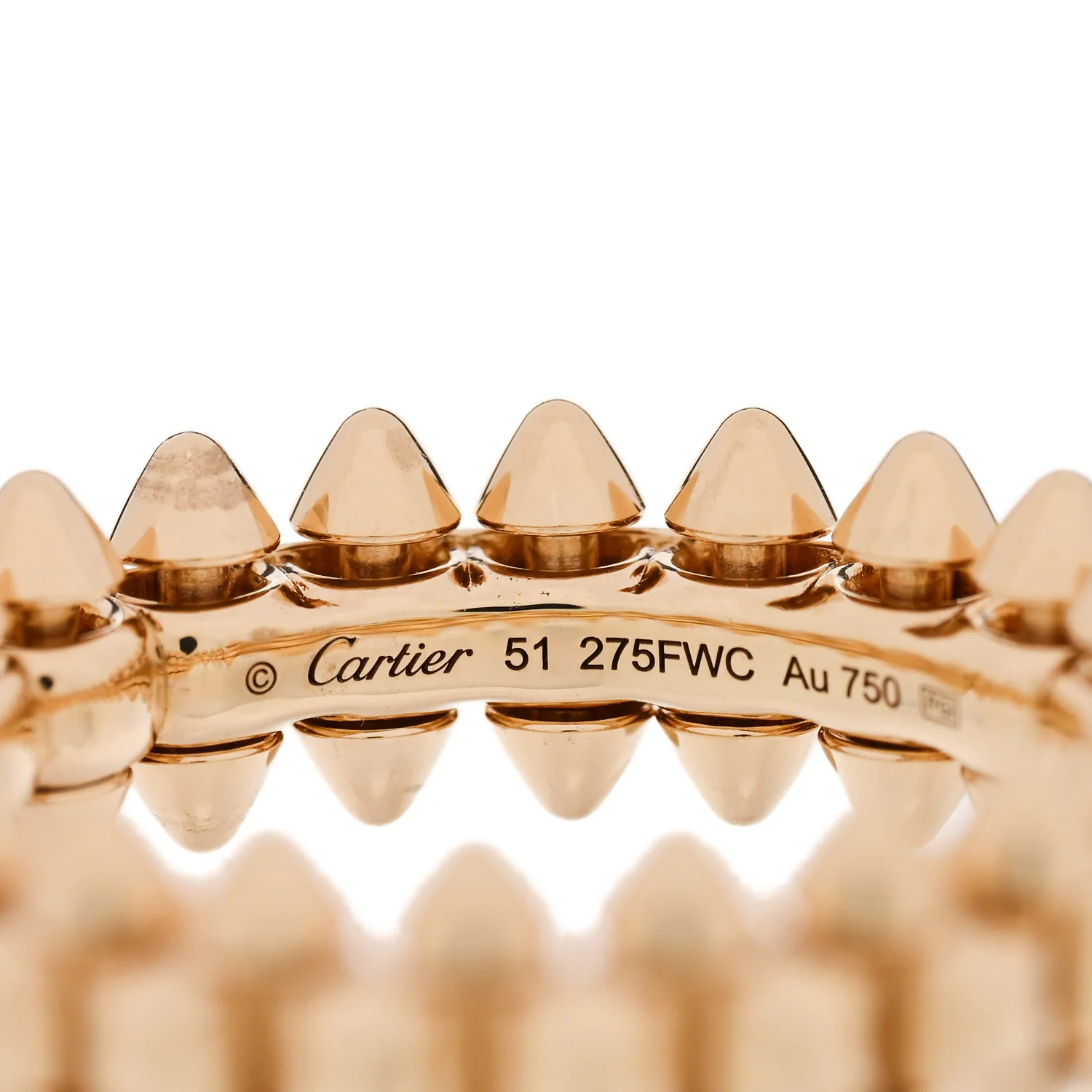 18K Yellow Gold SM Clash De Cartier Ring 51 5.75 - Image 4